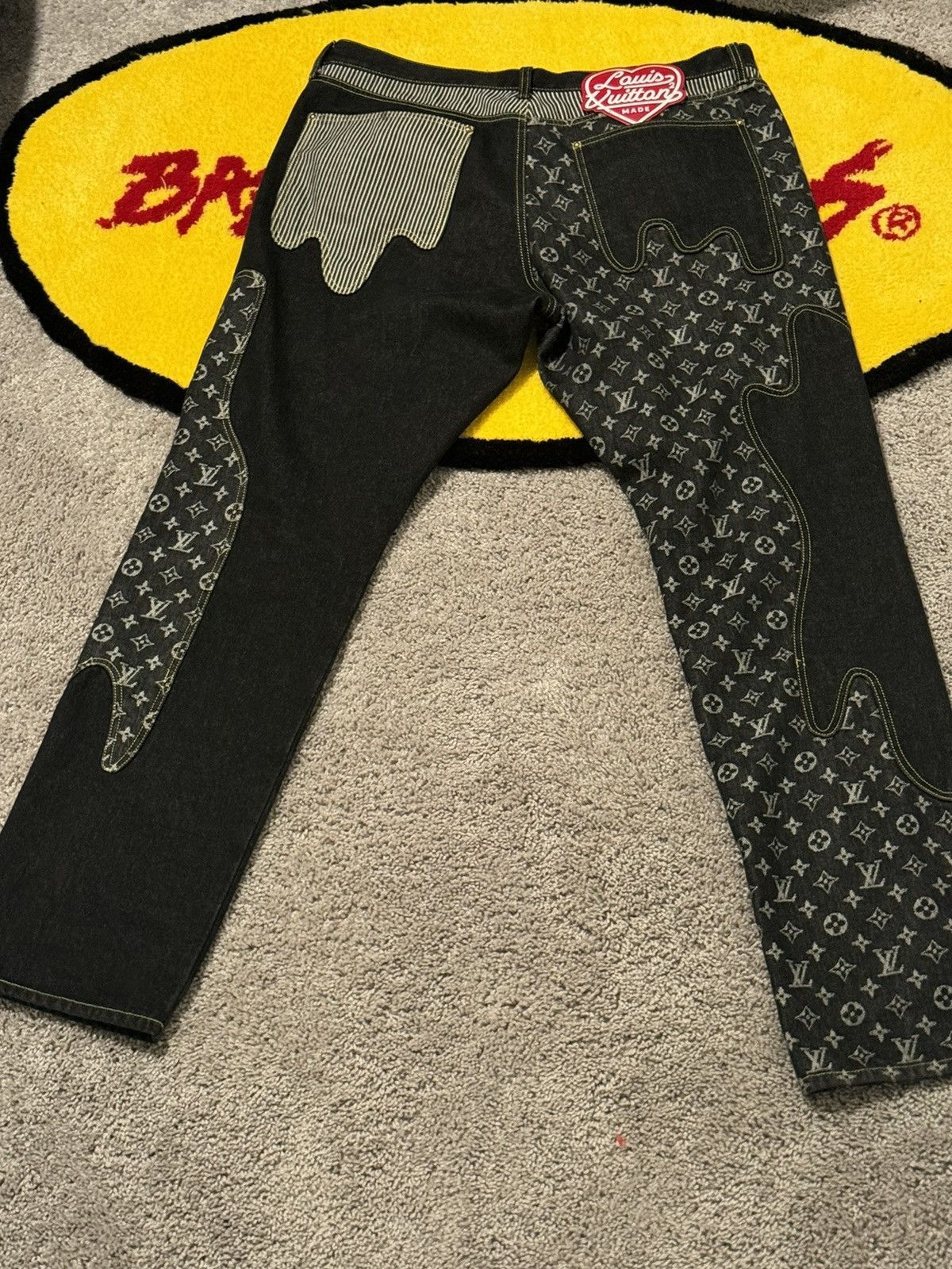 Louis Vuitton Louis Vuitton Patchwork Portrait Denim Pants