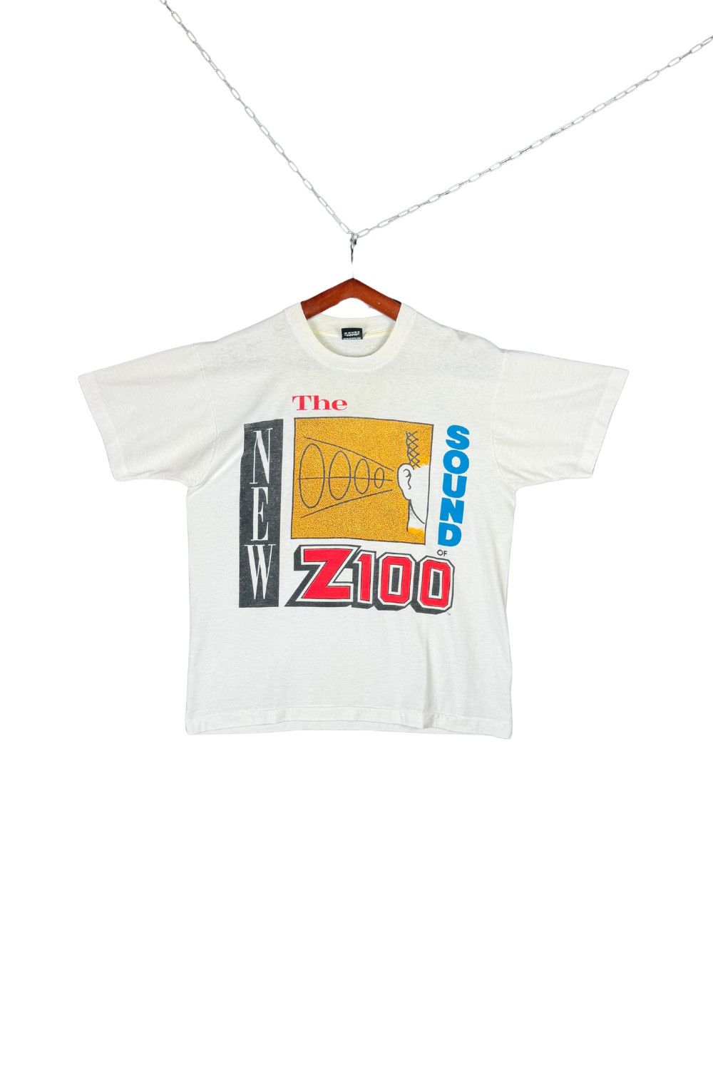 Vintage 1989 Z100 “The New Sound” Double Sided Promo Tee Size US L / EU 52-54 / 3 - 1 Thumbnail