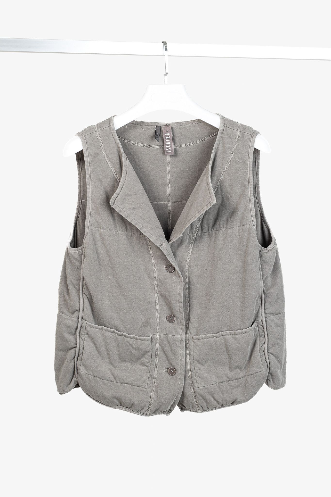 Other Ischiko Grey Padded-Cotton Buttoned Vest Size M / US 6-8 / IT 42-44 - 1 Thumbnail