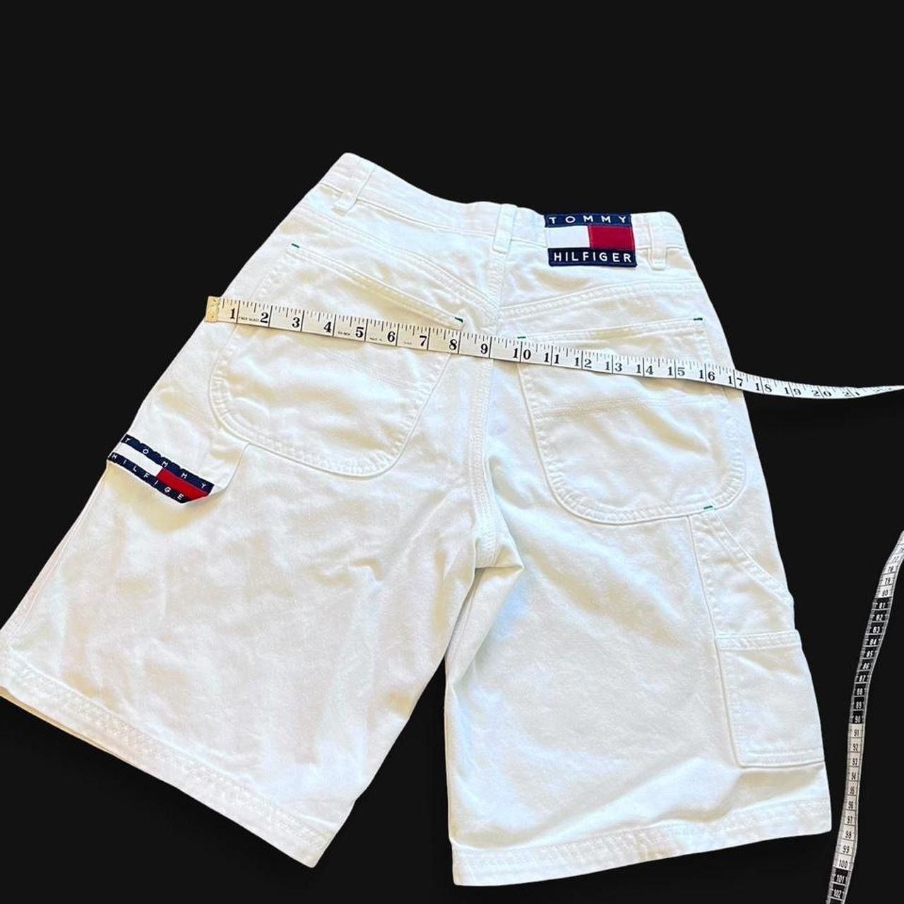 Tommy Hilfiger TOMMY HILFIGER • 1990s WHITE CARGO HIGH WAIST SHORTS XXS XS Size 24" / US 00 / IT 34 - 2 Thumbnail