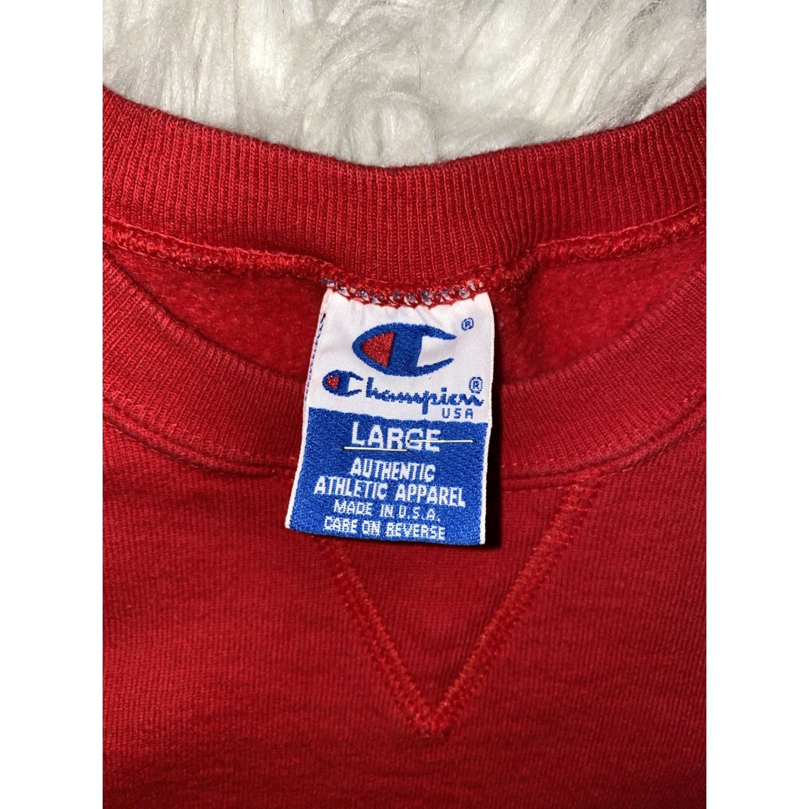 Champion VINTAGE Champion Sweatshirt Crew Nexk USA Women’s L Red Pullover Activewear USA Women’s L Red Pullover Sweatshirt Size L / US 10 / IT 46 - 2 Thumbnail