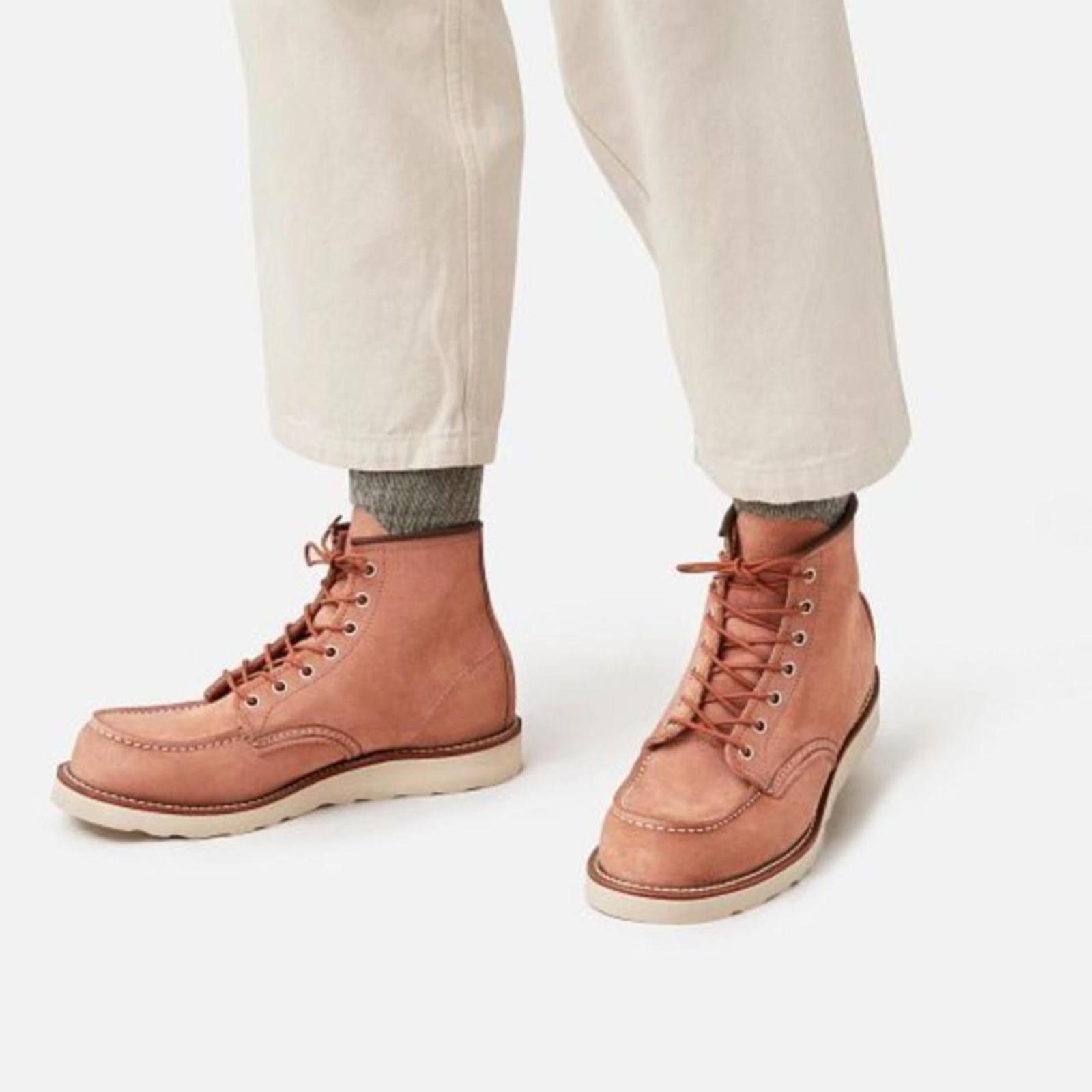 Red Wing RED WING HERITAGE MENS MOC BOOT - DUSTY ROSE ABILENE SIZE 10 Size US 10 / EU 43 - 2 Thumbnail