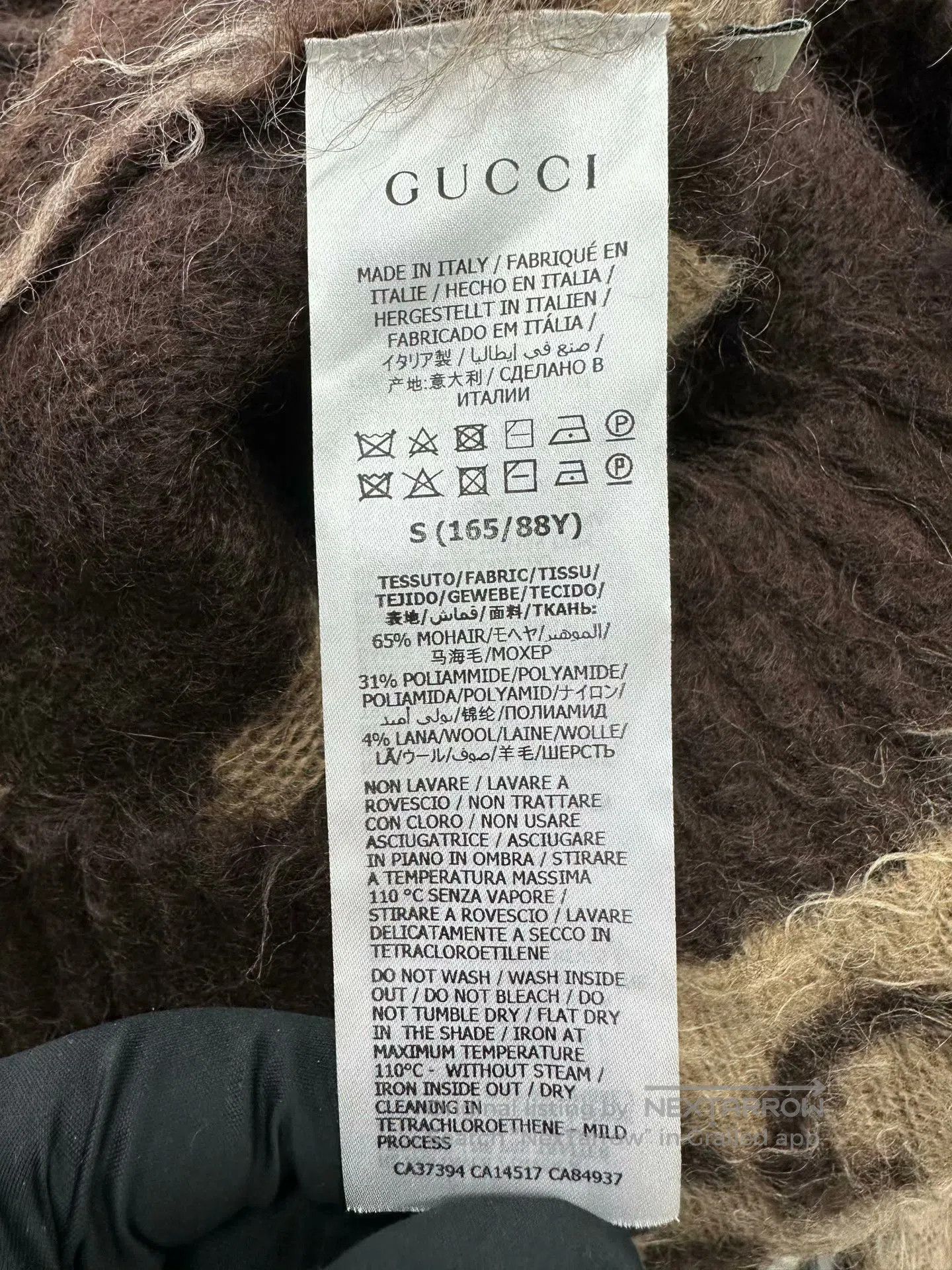 Gucci Guicci Brown Double G Monogram Embossed Logo Mohair Knit S Size S / US 4 / IT 40 - 4 Thumbnail