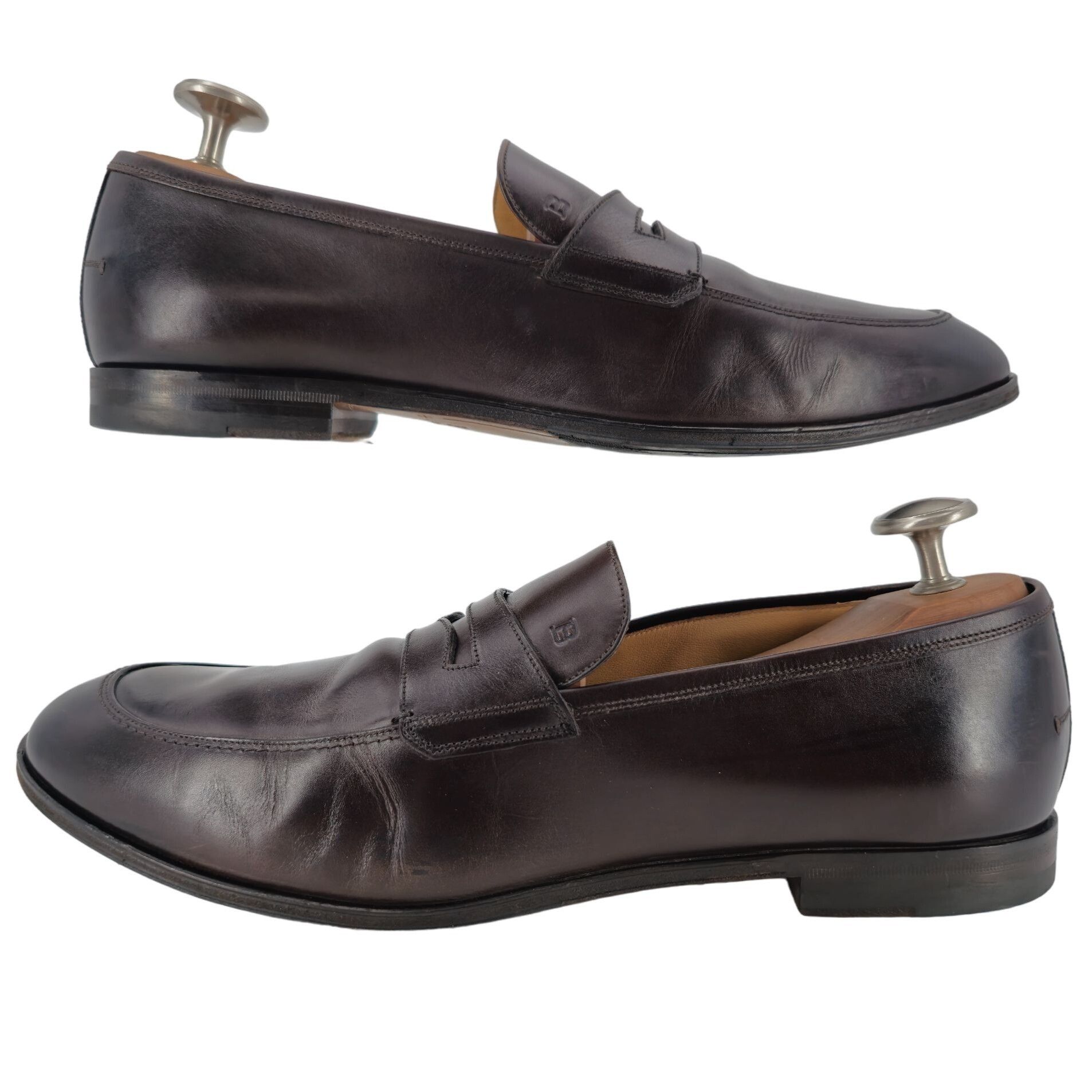Bally Bally Switzerland Webb Dark Brown Leather Penny Loafers Mens Size US 10.5 / EU 43-44 - 4 Thumbnail