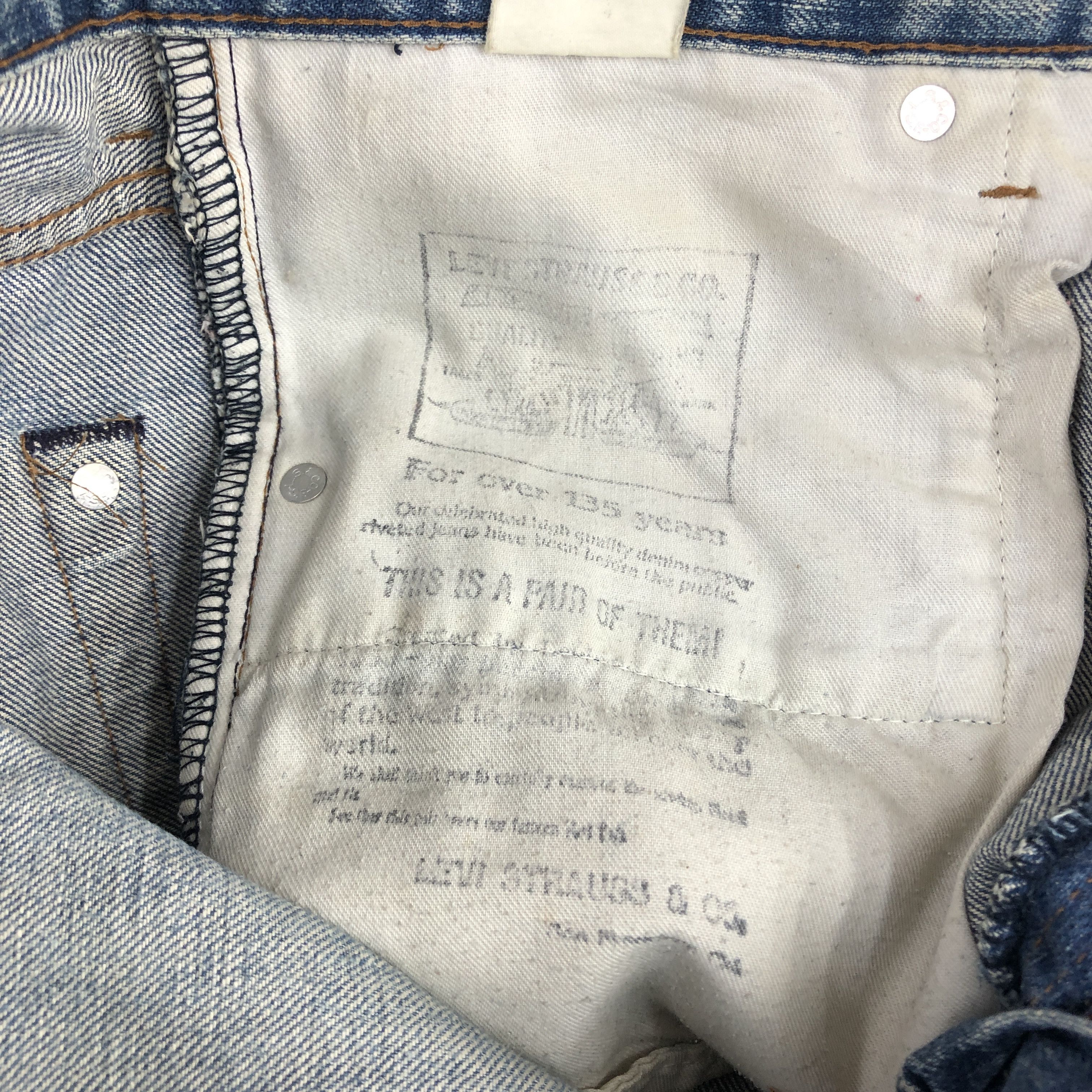 Levi's Vintage 80s Levis 502xx Selvedge Jeans Mudwash Redline Denim Size US 32 / EU 48 - 9 Thumbnail