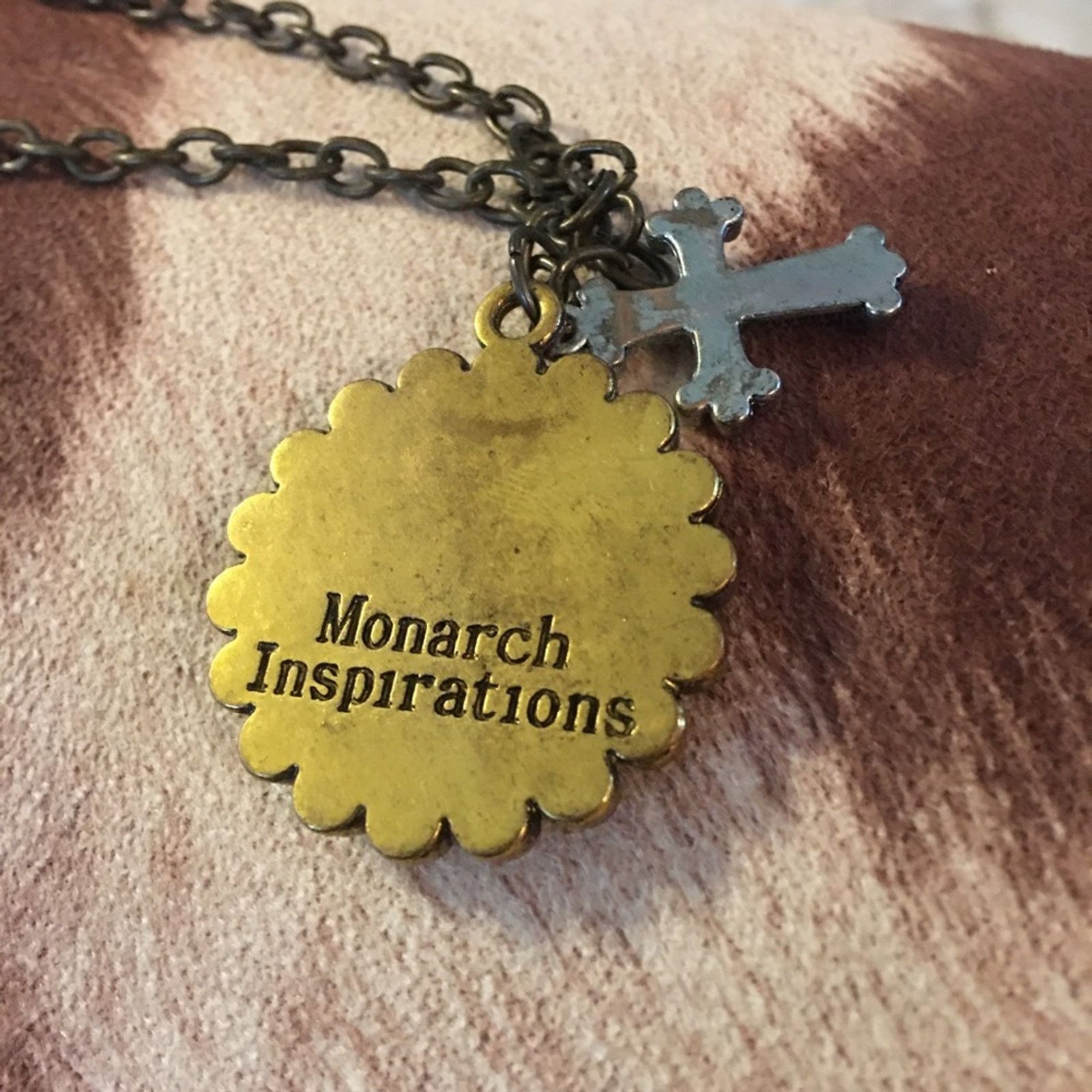 Jewelry Monarch Inspiration blessed pendant charm necklace Size ONE SIZE - 7 Thumbnail
