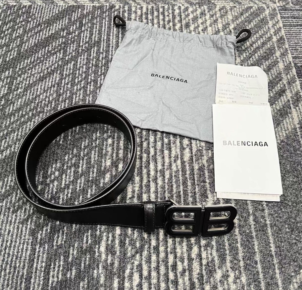 Balenciaga Balenciaga BB Logo Pin Buckle Leather Belt J42 Size ONE SIZE - 1 Thumbnail