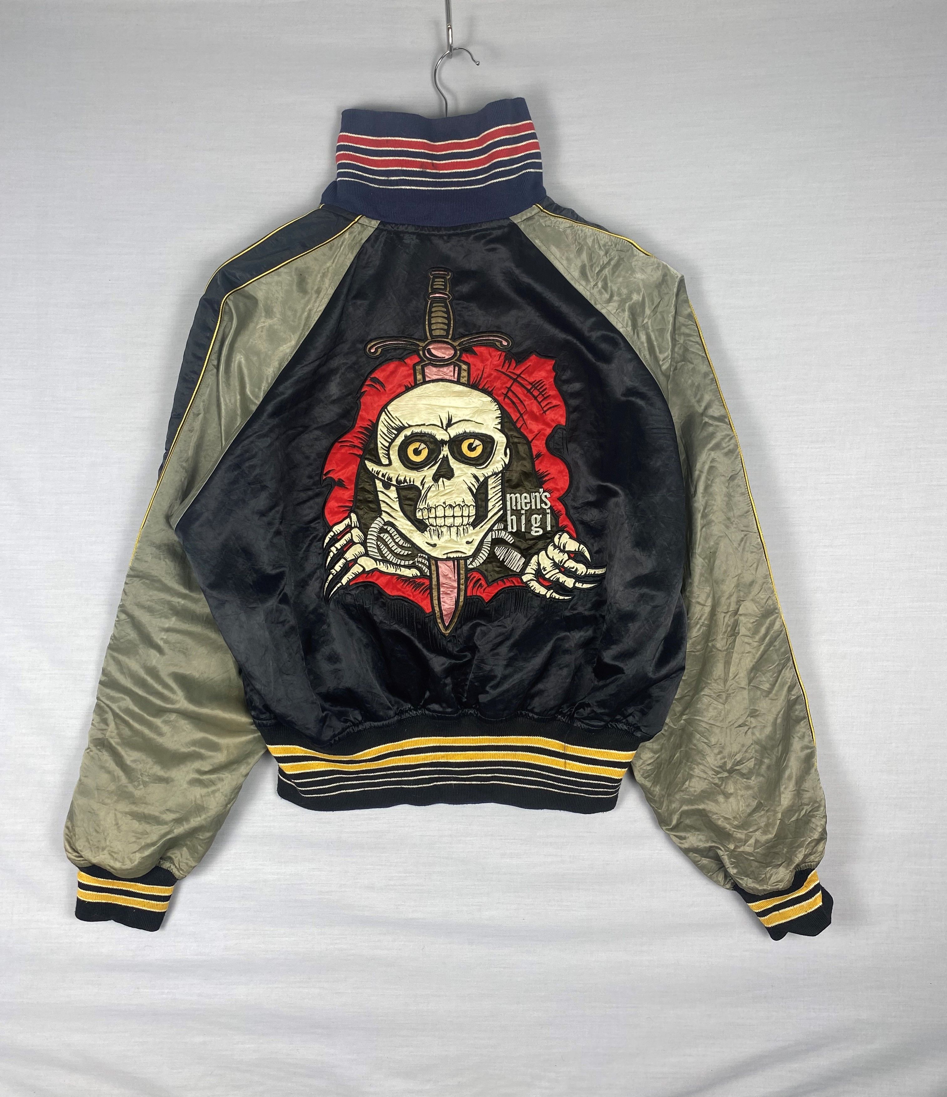 Vintage Vintage Sukajan Skull Embroidery Logo Reversible Jacket Size US M / EU 48-50 / 2 - 2 Thumbnail