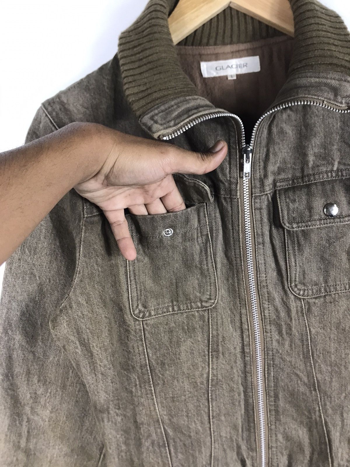 Japanese Brand 🔥Glacier Trucker Style Bomber Jacket Size L / US 10 / IT 46 - 8 Thumbnail