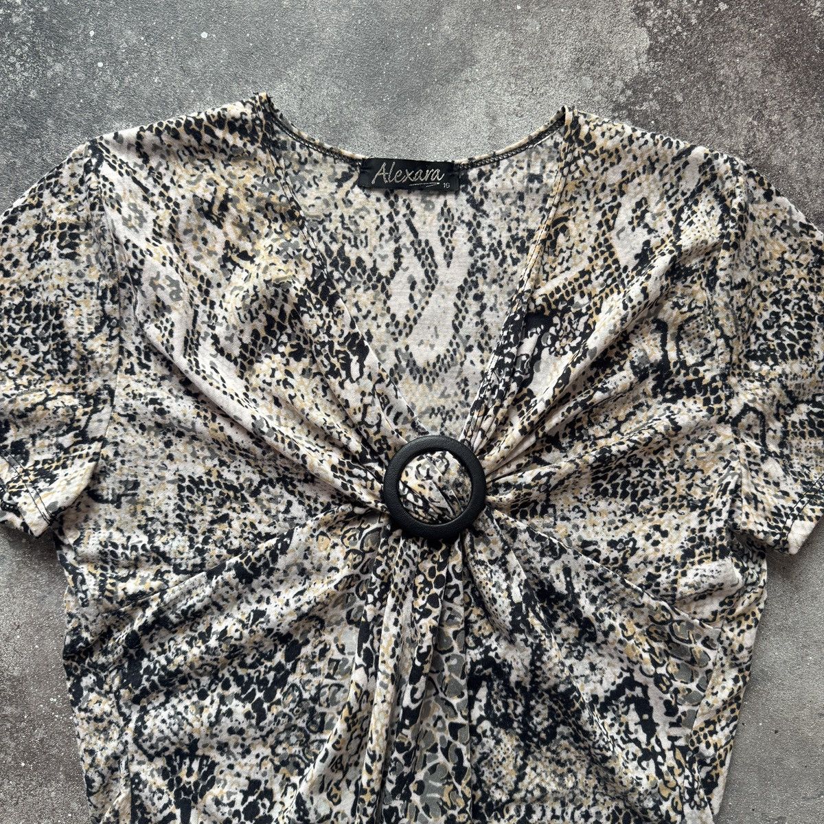 Hysteric Glamour Y2K Aesthetic Vintage Cavalli Style Snake Skin Print Blouse Size L / US 10 / IT 46 - 4 Thumbnail