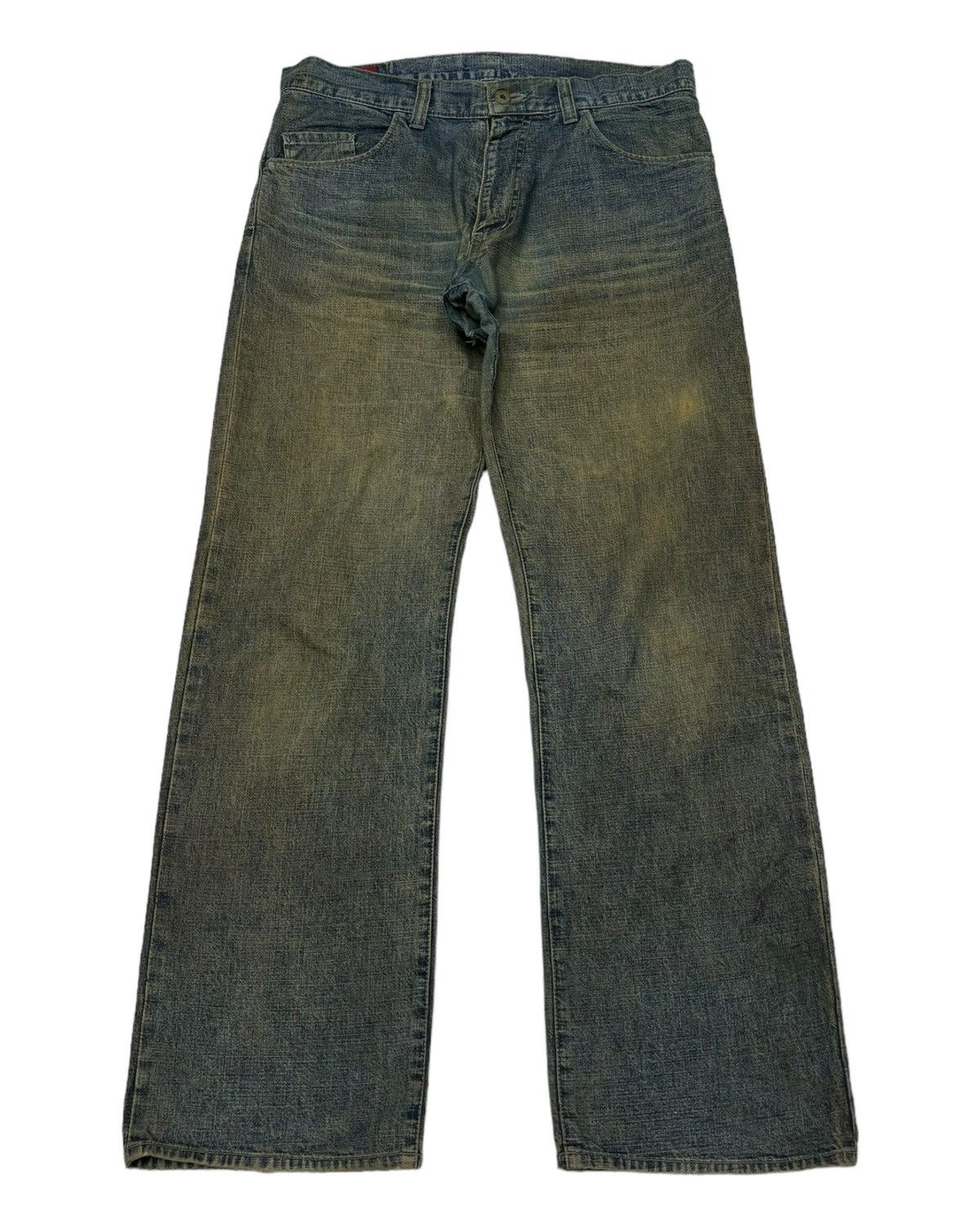 Hysteric Glamour 🔥HIGHER RULES RUSTY MUD WASH BAGGY DISTRESS DENIM JEANS Size US 34 / EU 50 - 1 Thumbnail
