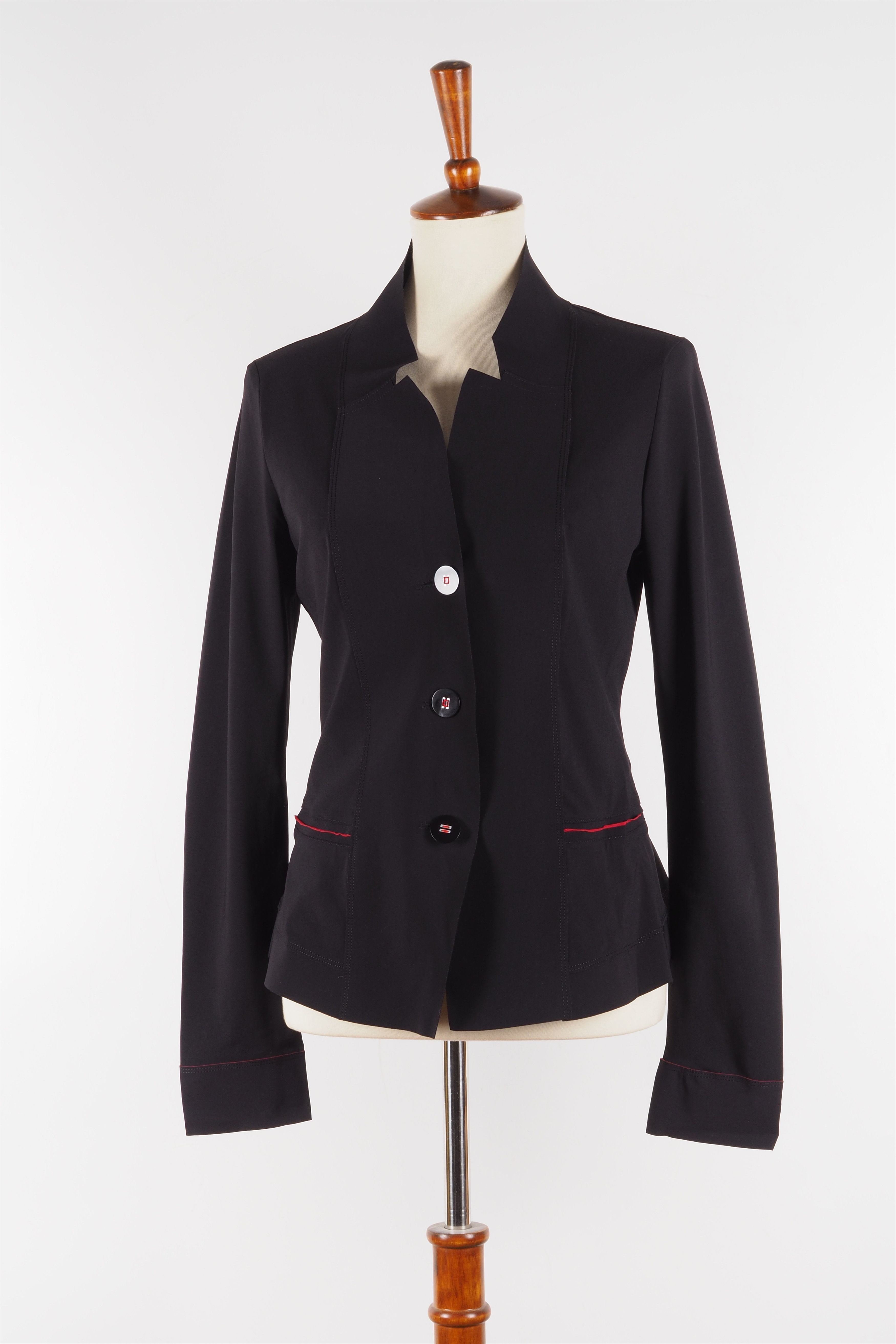 Marithe + Francois Girbaud Marithe Francois Girbaud Vintage Black Blazer Jacket Size M / US 6-8 / IT 42-44 - 5 Thumbnail