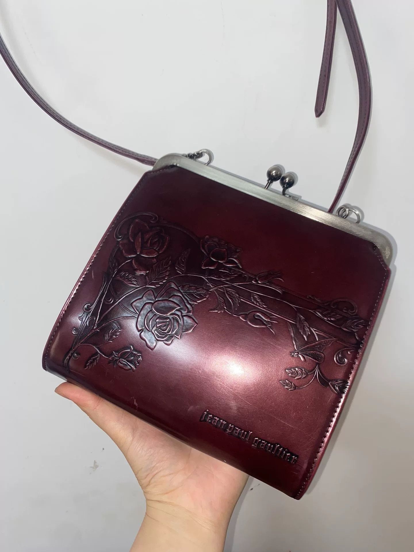 Vivienne Westwood burgundy two-way crossbody bag with floral design Size ONE SIZE - 1 Thumbnail