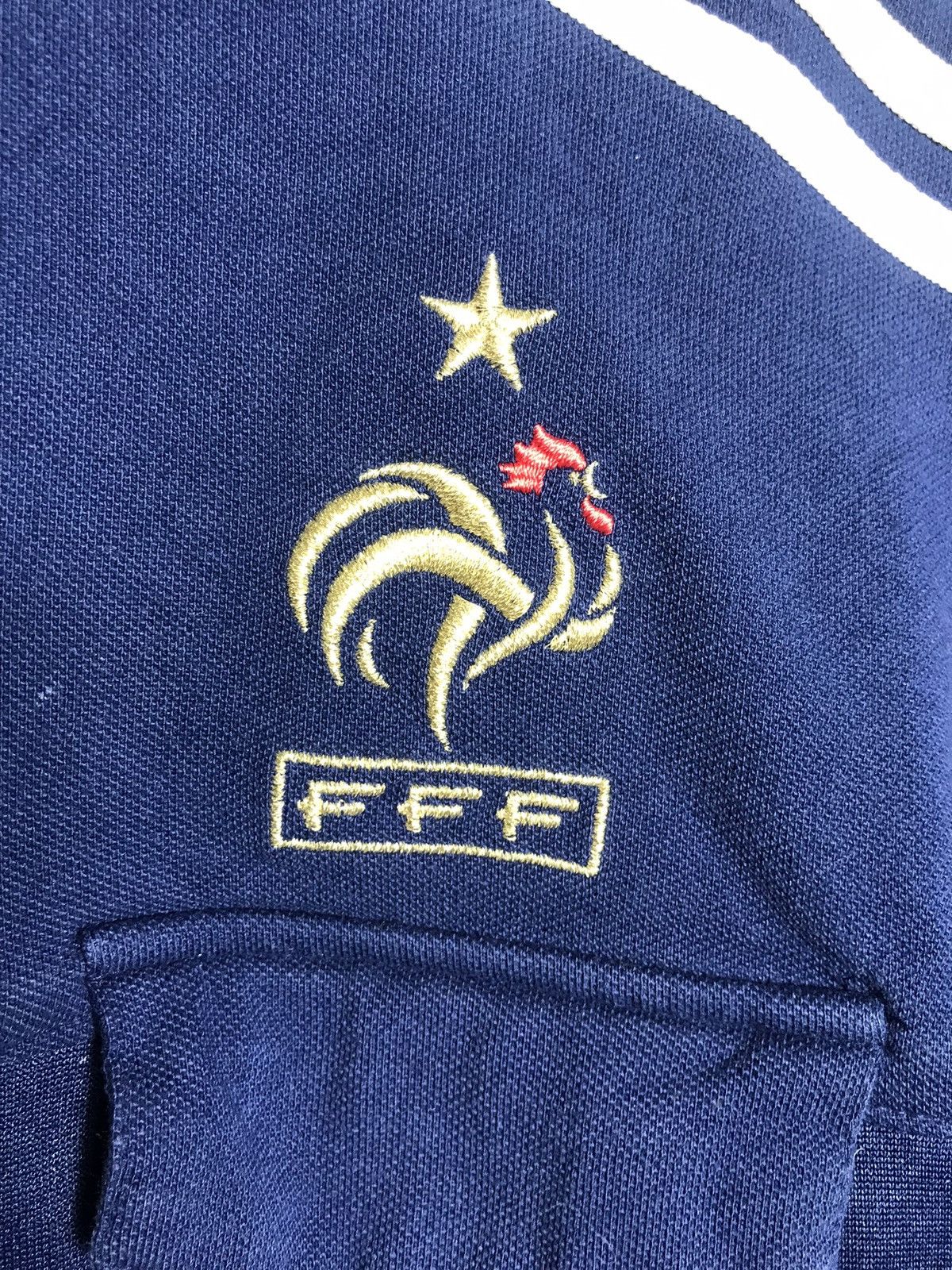 Adidas × Sports Specialties × Vintage France National 2007/2009 Blue Track Jacket Soccer Jersey Size US L / EU 52-54 / 3 - 5 Thumbnail