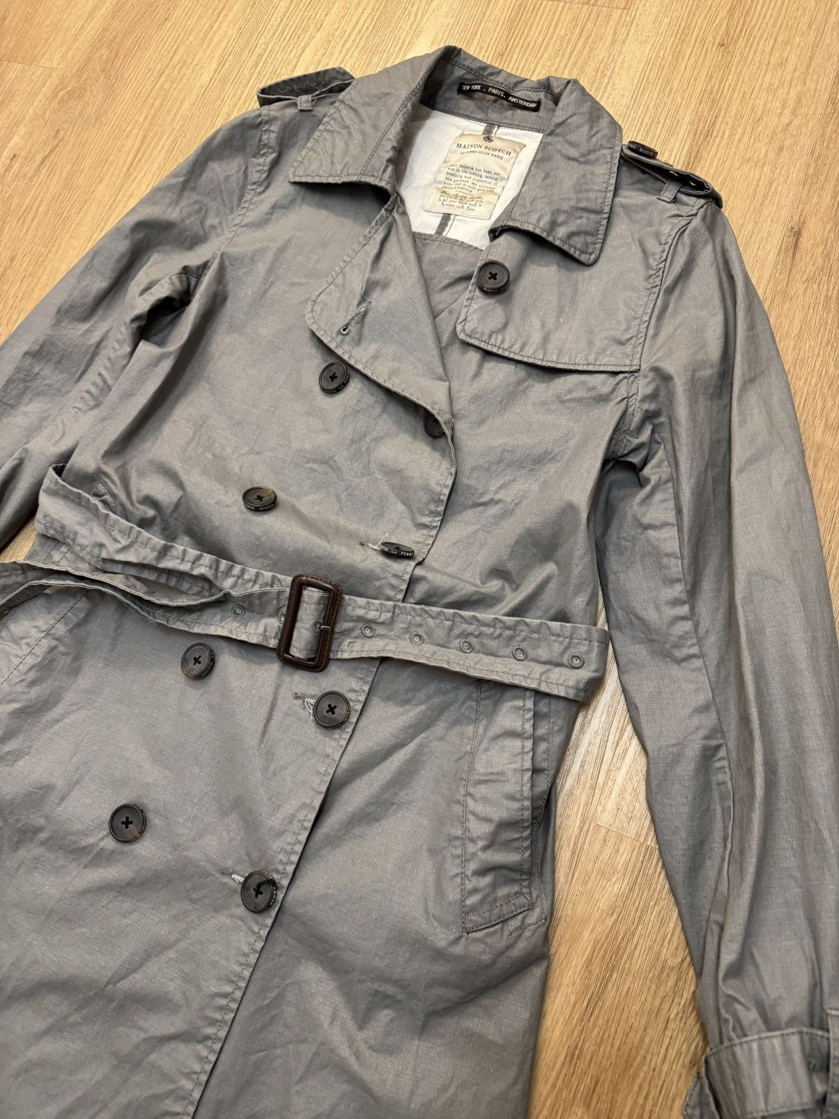 Maison Scotch Maison Scotch & Soda Double Breasted Trench Coat 2 S/M Size S / US 4 / IT 40 - 7 Thumbnail