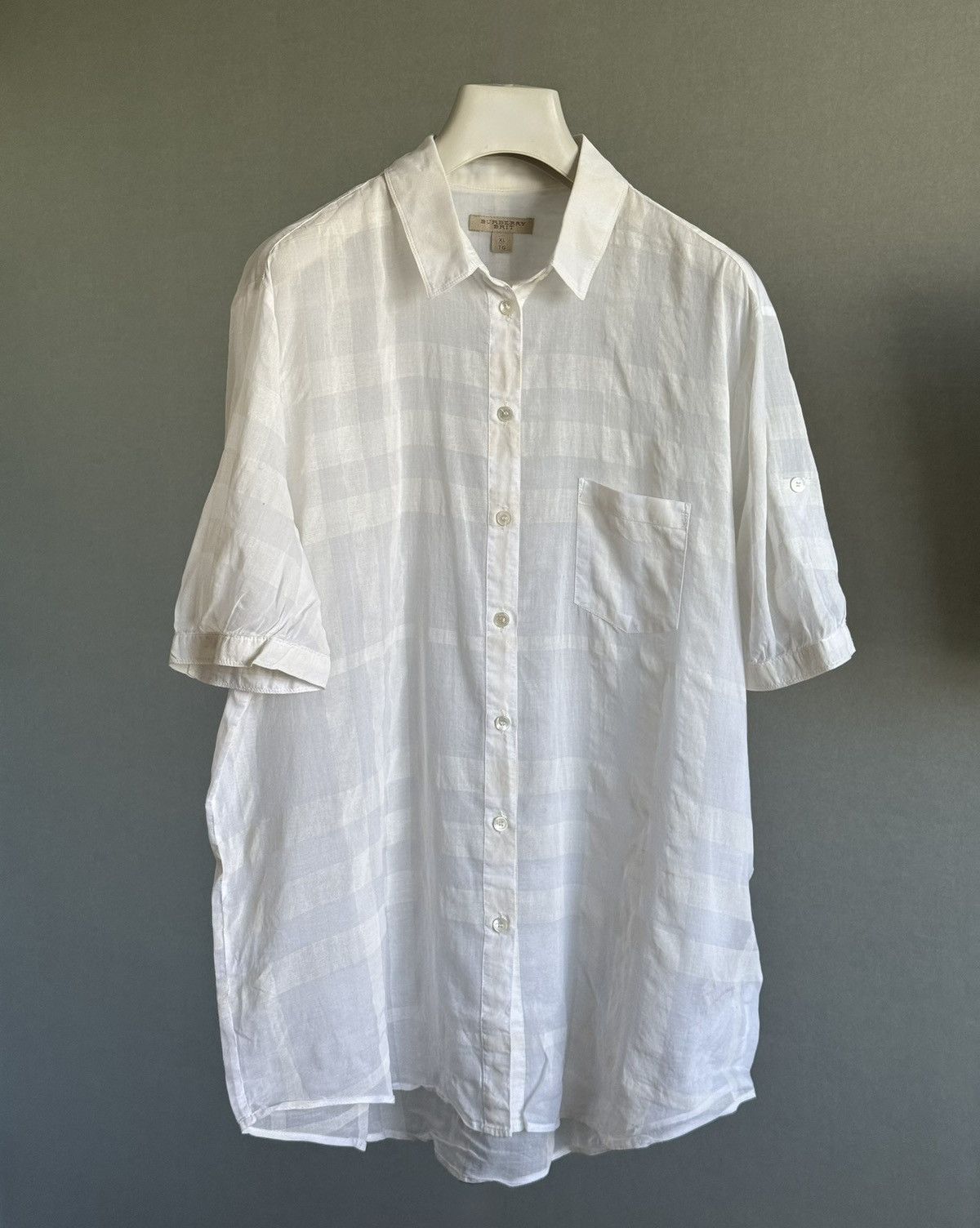 Burberry Burberry light checked cotton shirt Size XL / US 12-14 / IT 48-50 - 1 Thumbnail