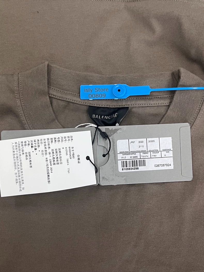Balenciaga Balenciaga Solid Chest Logo Crew Neck Pullover Short Sleev Size M / US 6-8 / IT 42-44 - 4 Thumbnail