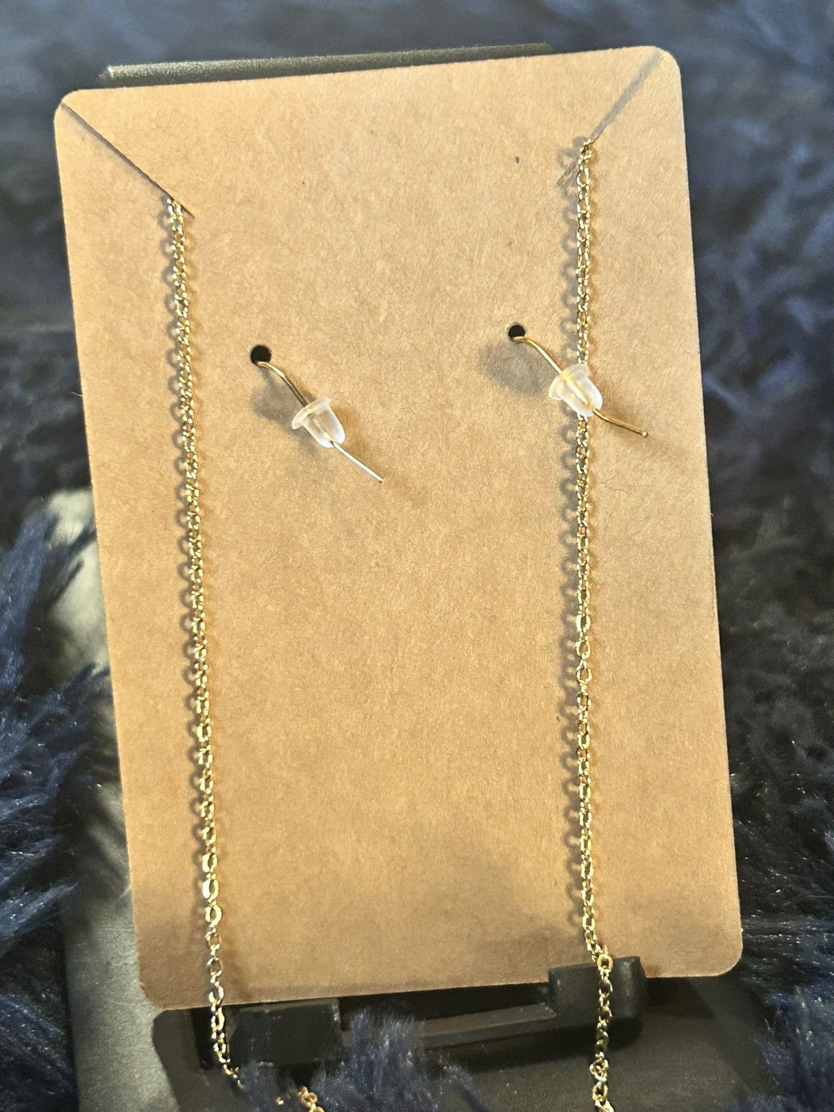 Handmade Handcrafted blue crackle glass pearl cat eye necklace set Size ONE SIZE - 3 Thumbnail