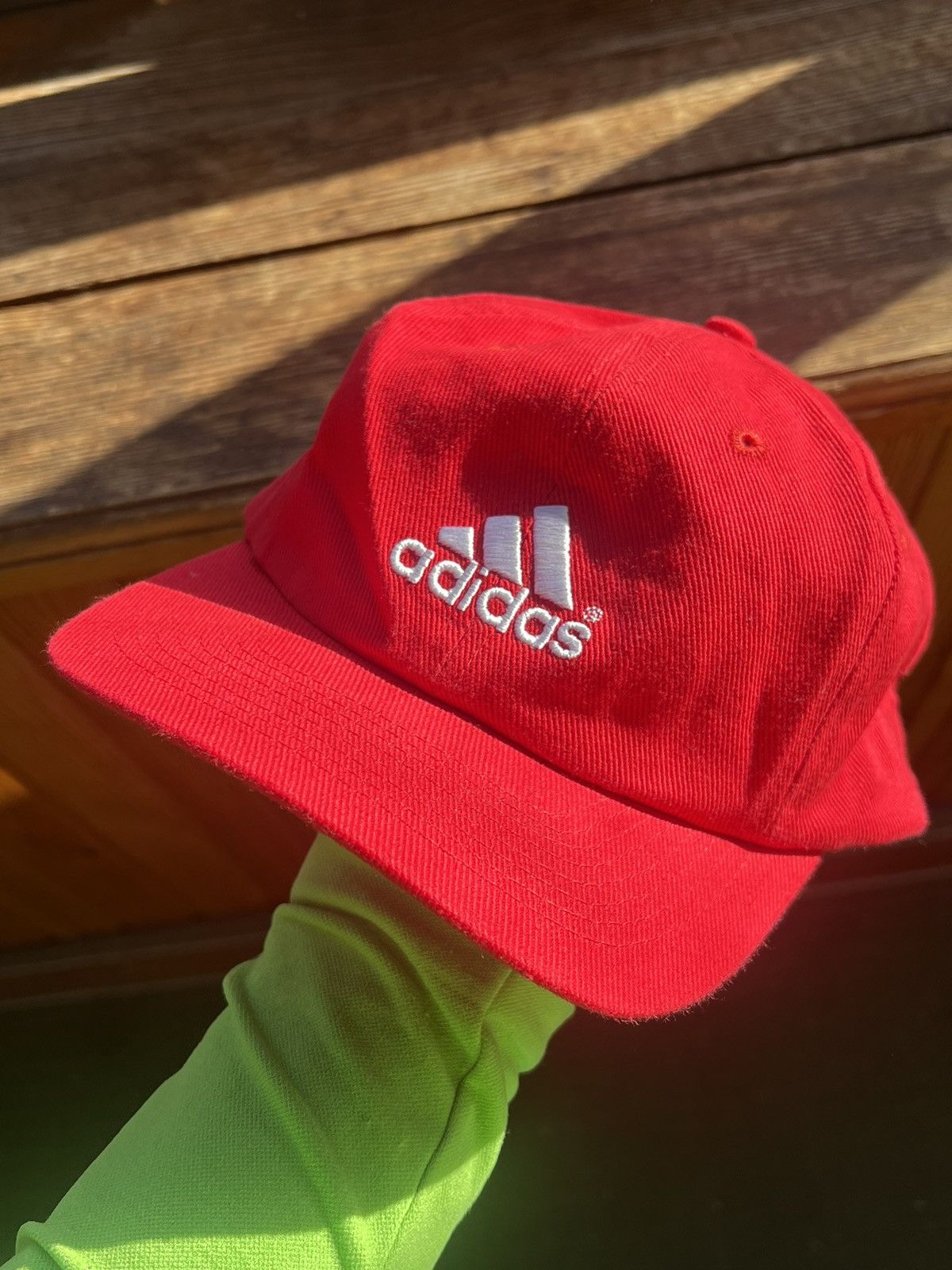 Adidas Vintage Red Hat Adidas Y2K Football Cap Size ONE SIZE - 2 Thumbnail