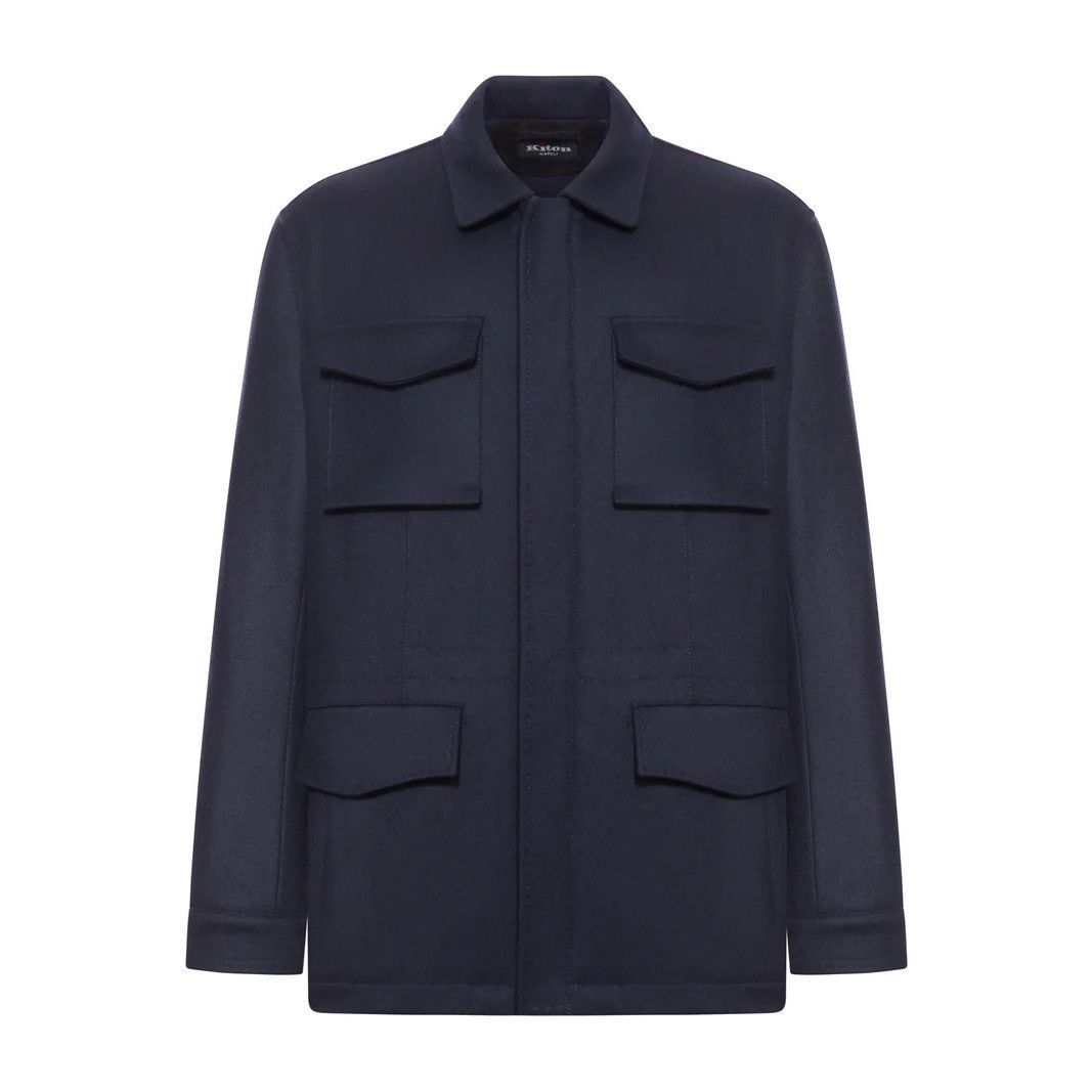Kiton KITON Navy Blue Cashmere Field Jacket New & Authentic (Men's Size US XL / EU 56 / 4 - 1 Thumbnail