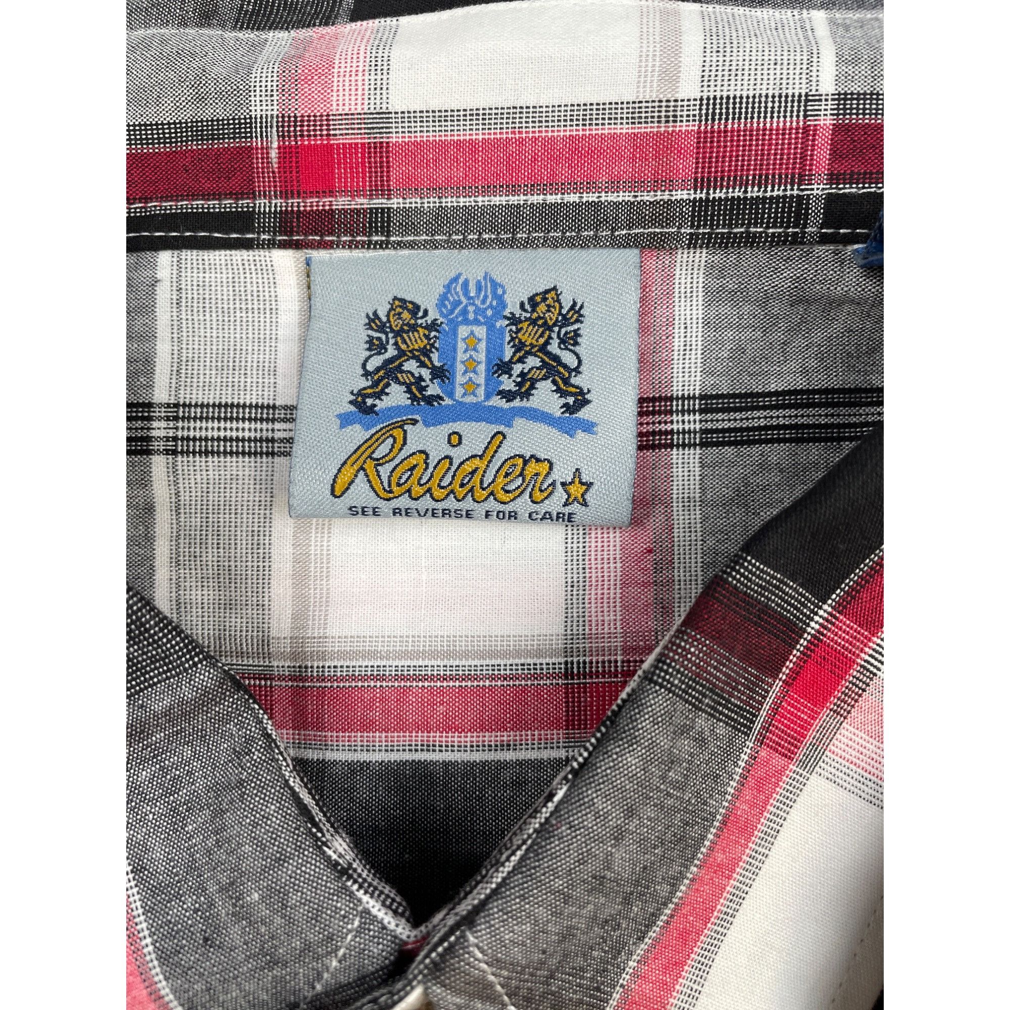 Other Raider Men's Red Multi Checkered Button Up Shirt Short Sleev Size US XXL / EU 58 / 5 - 4 Thumbnail