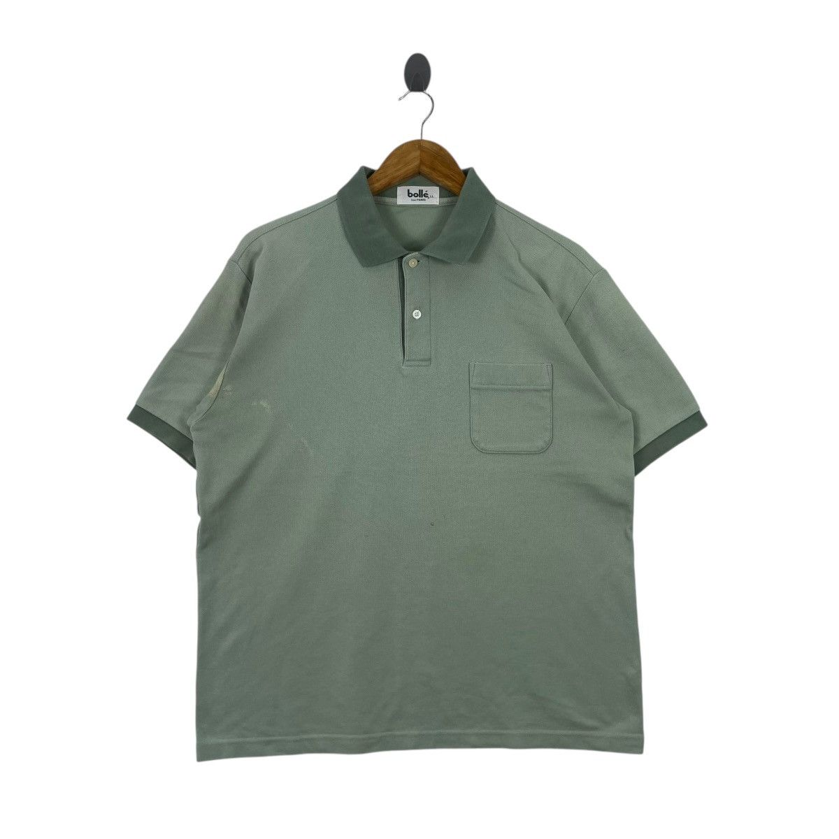 Bolle × Vintage Vintage 90s BOLLE Paris Collar Polo Shirt Size US L / EU 52-54 / 3 - 1 Thumbnail