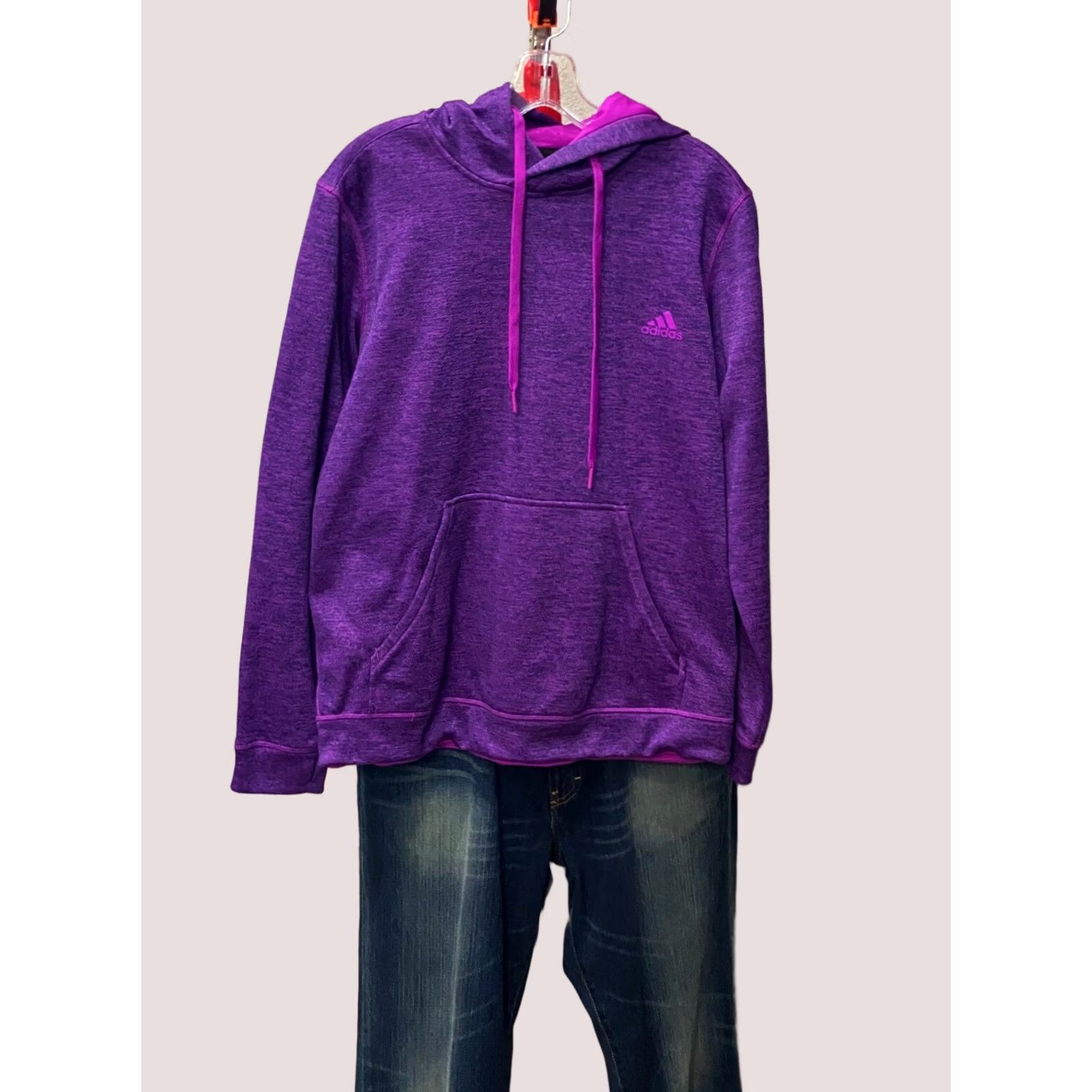 Adidas WOMENS Adidas Purple Hoody SWEATER Large L 16 18 Size L / US 10 / IT 46 - 1 Thumbnail