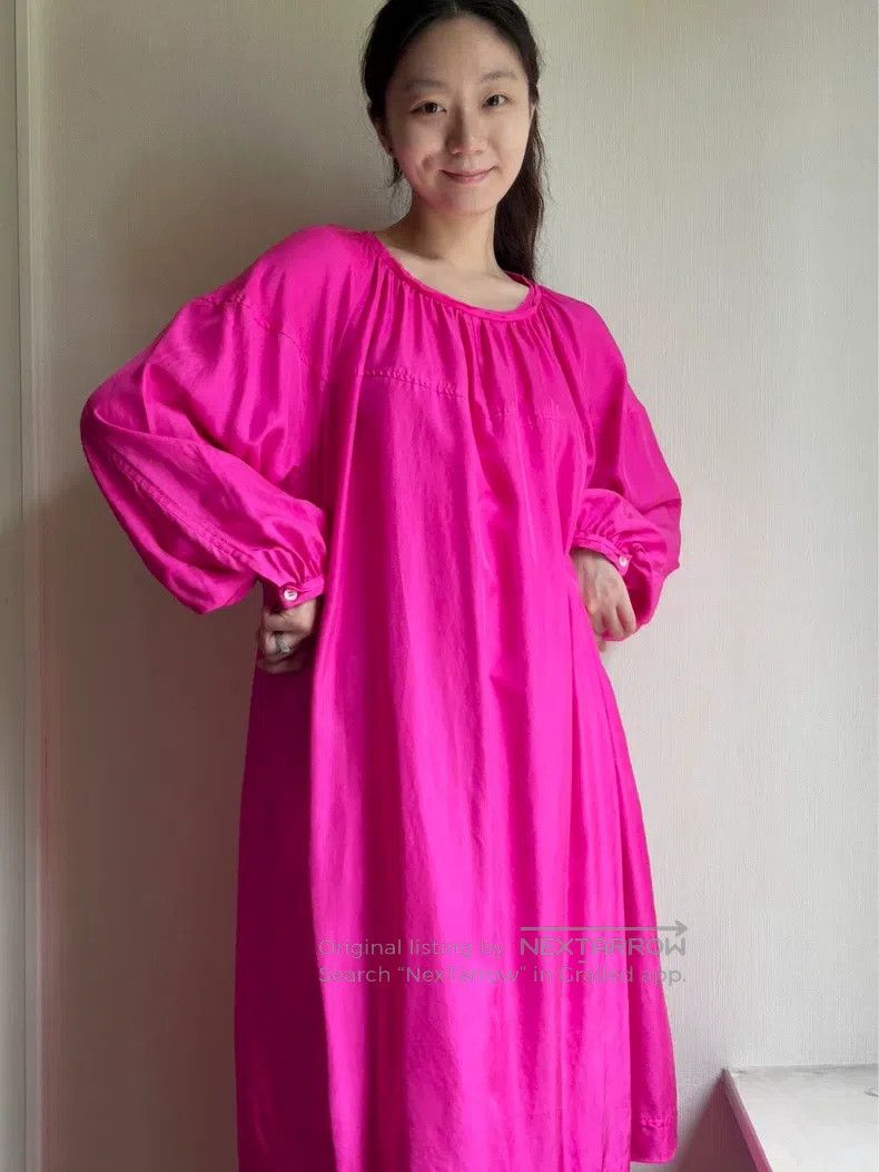 Comme des Garcons Comme Des Garcons Silk Cut-Out Dress, High Saturation Pink Size M / US 6-8 / IT 42-44 - 8 Thumbnail
