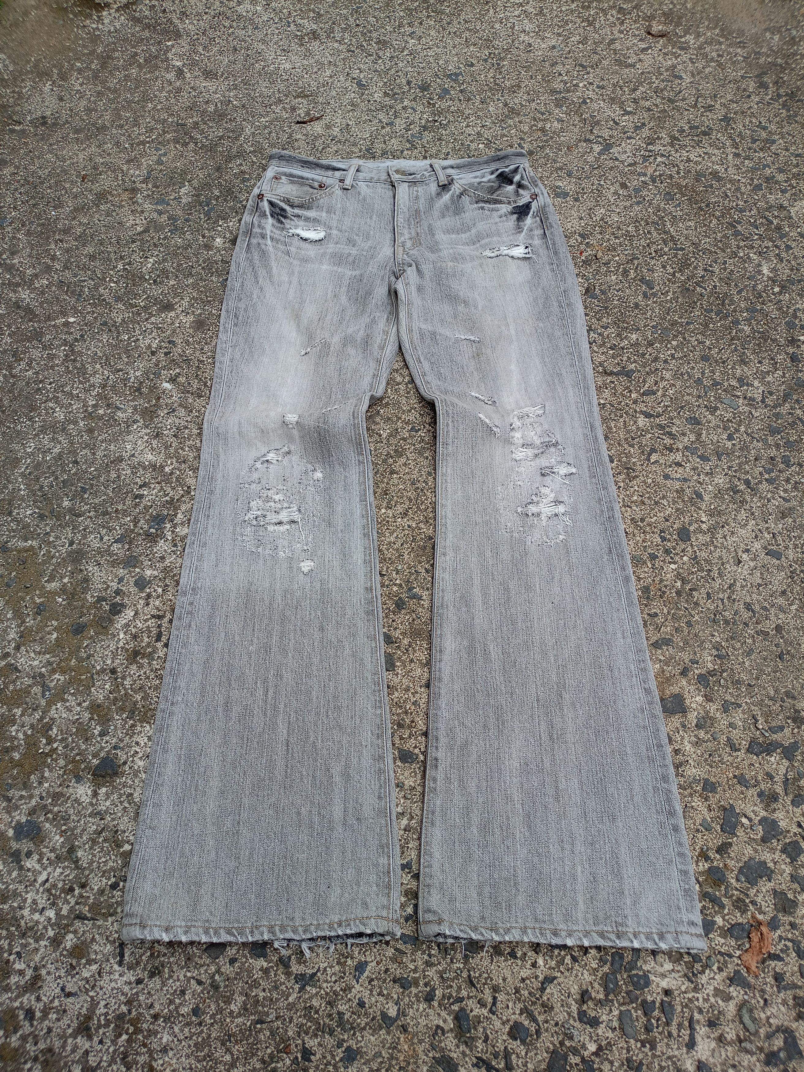 If Six Was Nine × Japanese Brand BLUE WAY FLARED DENIM PANTS Size US 30 / EU 46 - 2 Thumbnail