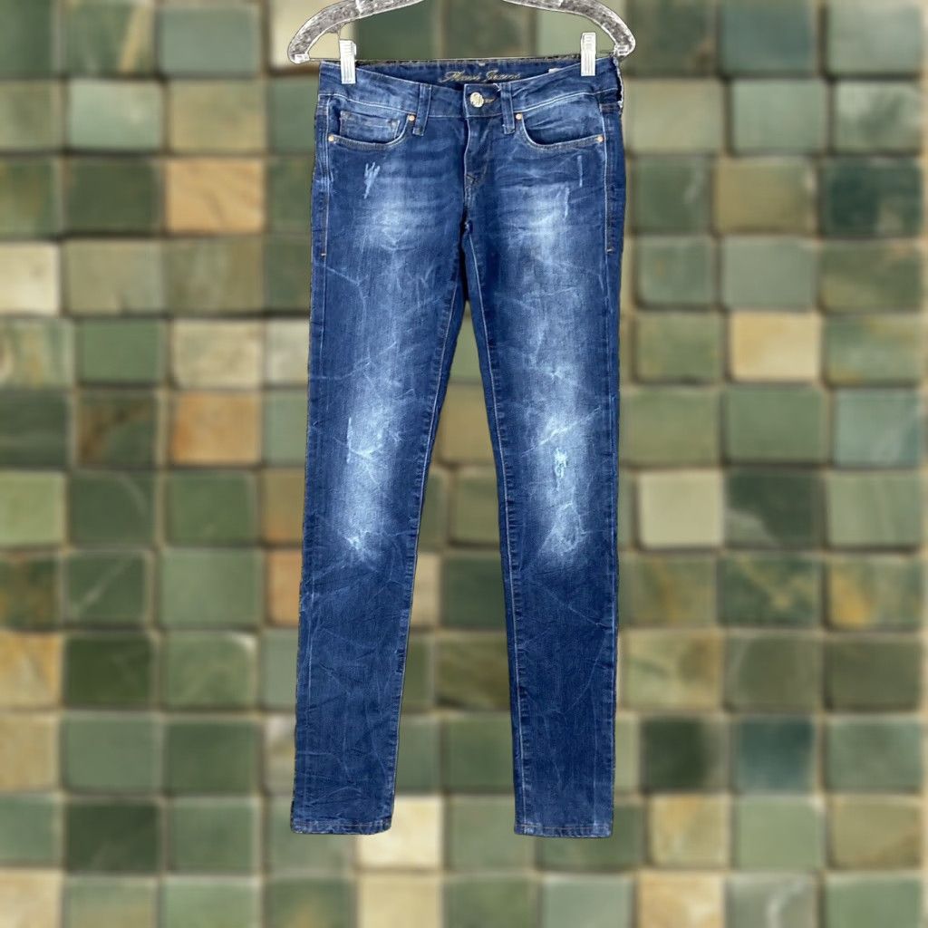Vintage American Eagle Women's High Rising Jegging 2X Short Distressed Size 28" / US 6 / IT 42 - 1 Thumbnail