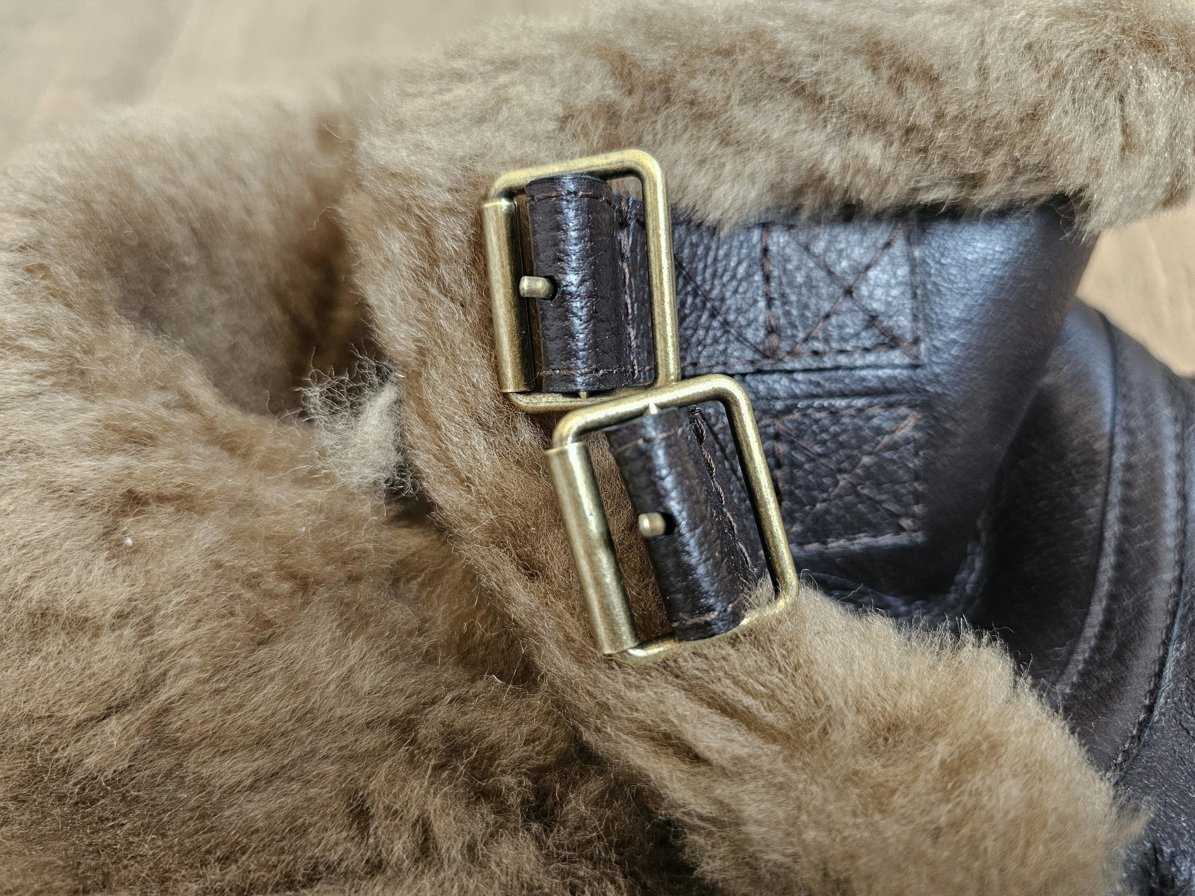 Other NWT B3 Sheepskin Shearling Leather Bomber Jacket D1 B6 B7 A2 Size US M / EU 48-50 / 2 - 4 Thumbnail