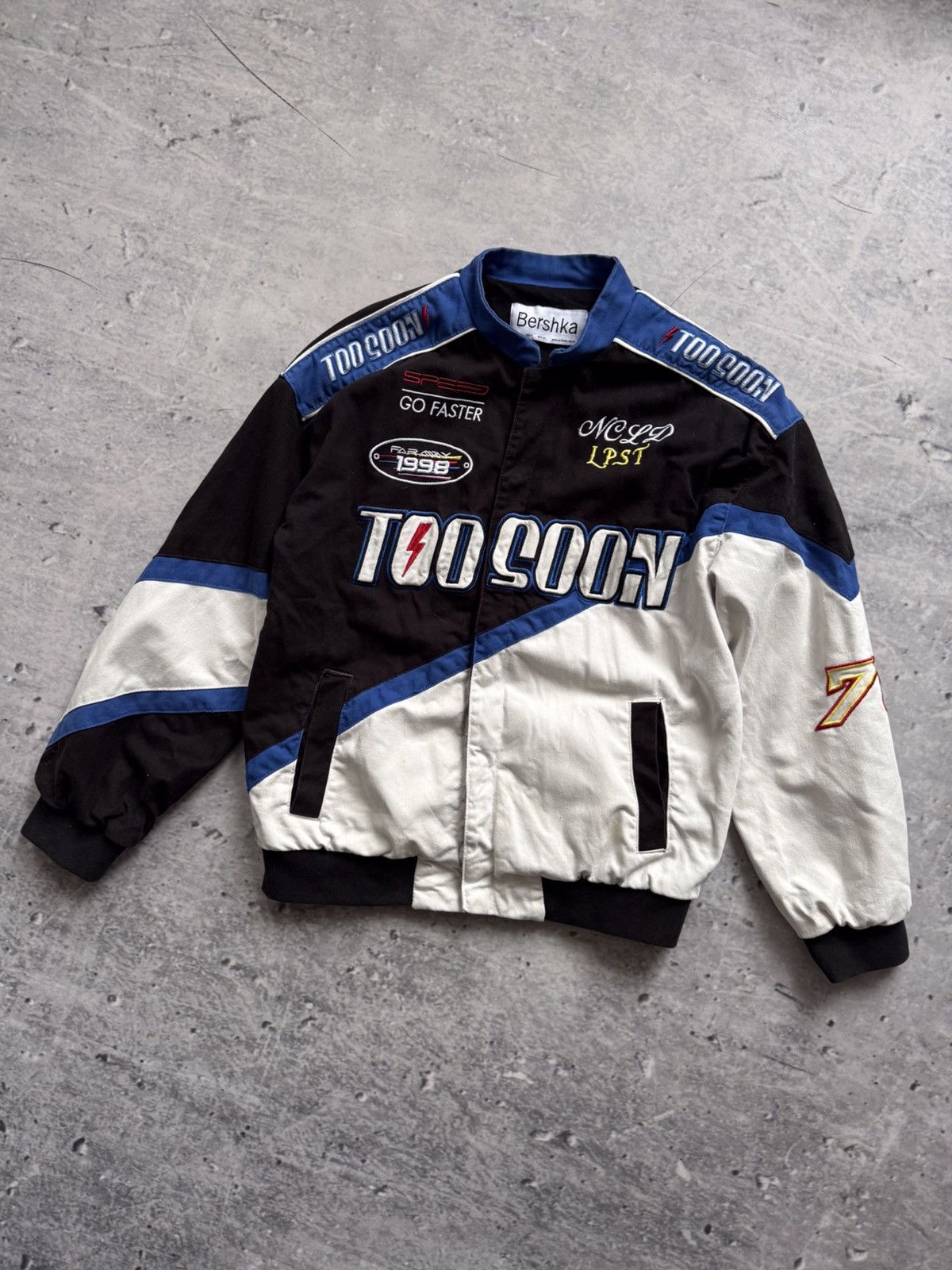 Other Too Soon Bomber jacket racing Moto style Size US S / EU 44-46 / 1 - 1 Thumbnail