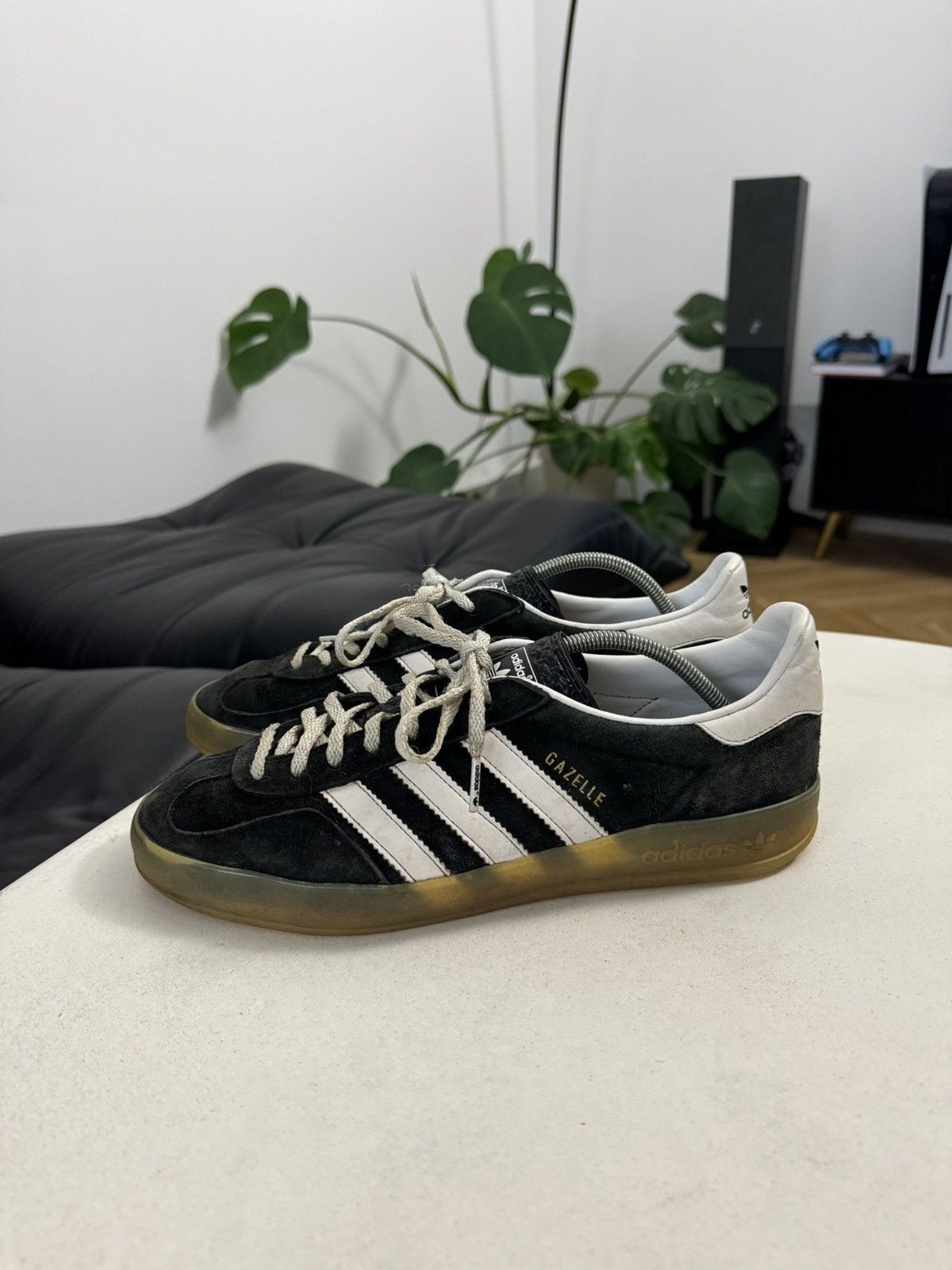 adidas gazelle silver green womens adidas Gazelle Shoes - Men's - All Black / All Black main image 1