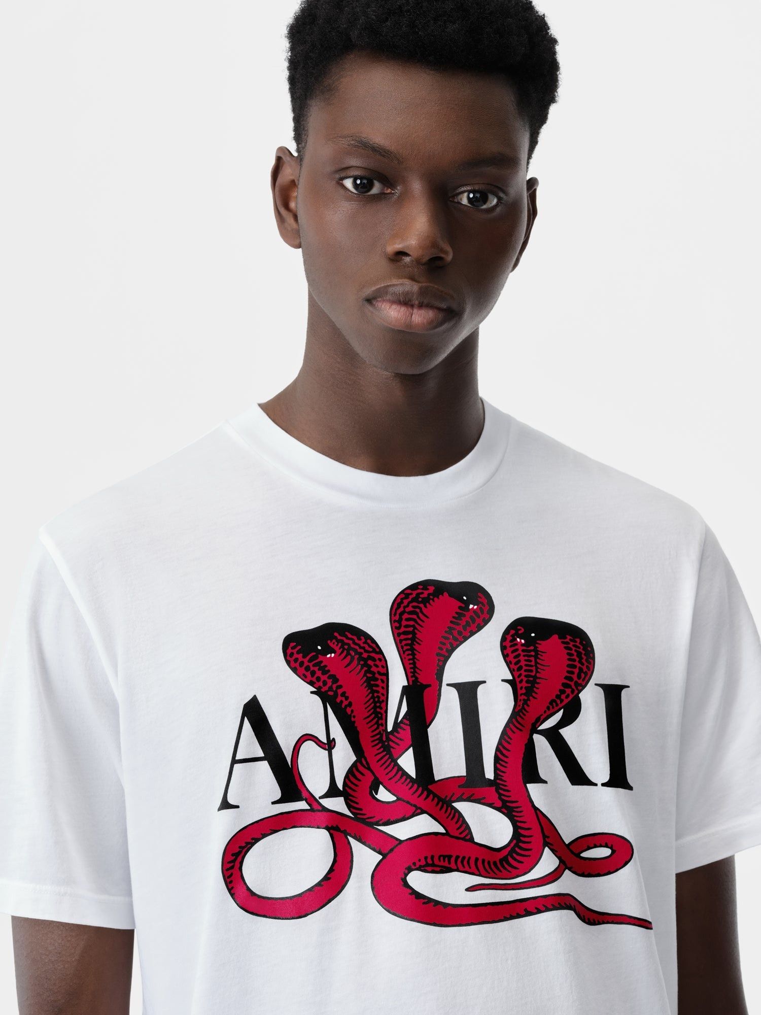 Amiri o1orln1025 Glitter Poison Logo Skater T-Shirt in White Size US M / EU 48-50 / 2 - 5 Thumbnail