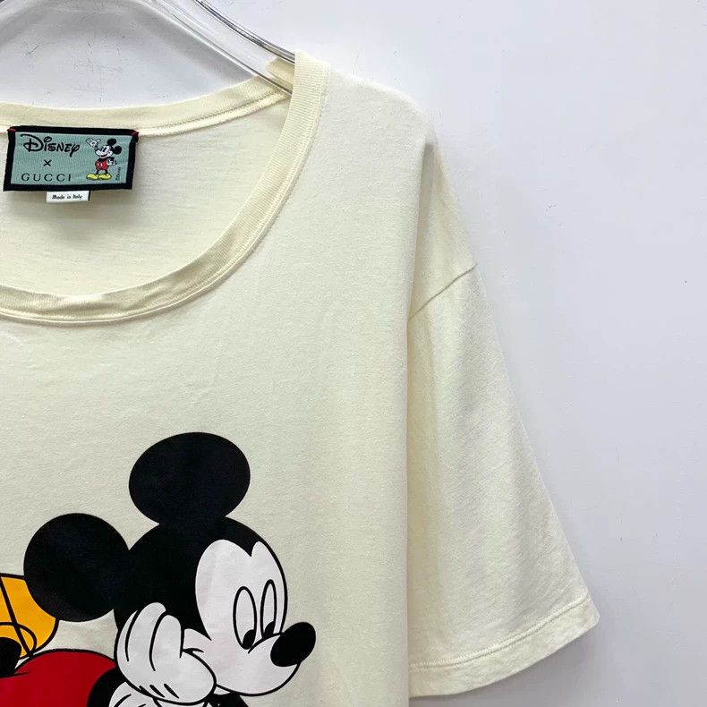 Gucci Gucci Co-branded beige Mickey Mouse printed cotton round-n Size US M / EU 48-50 / 2 - 3 Thumbnail