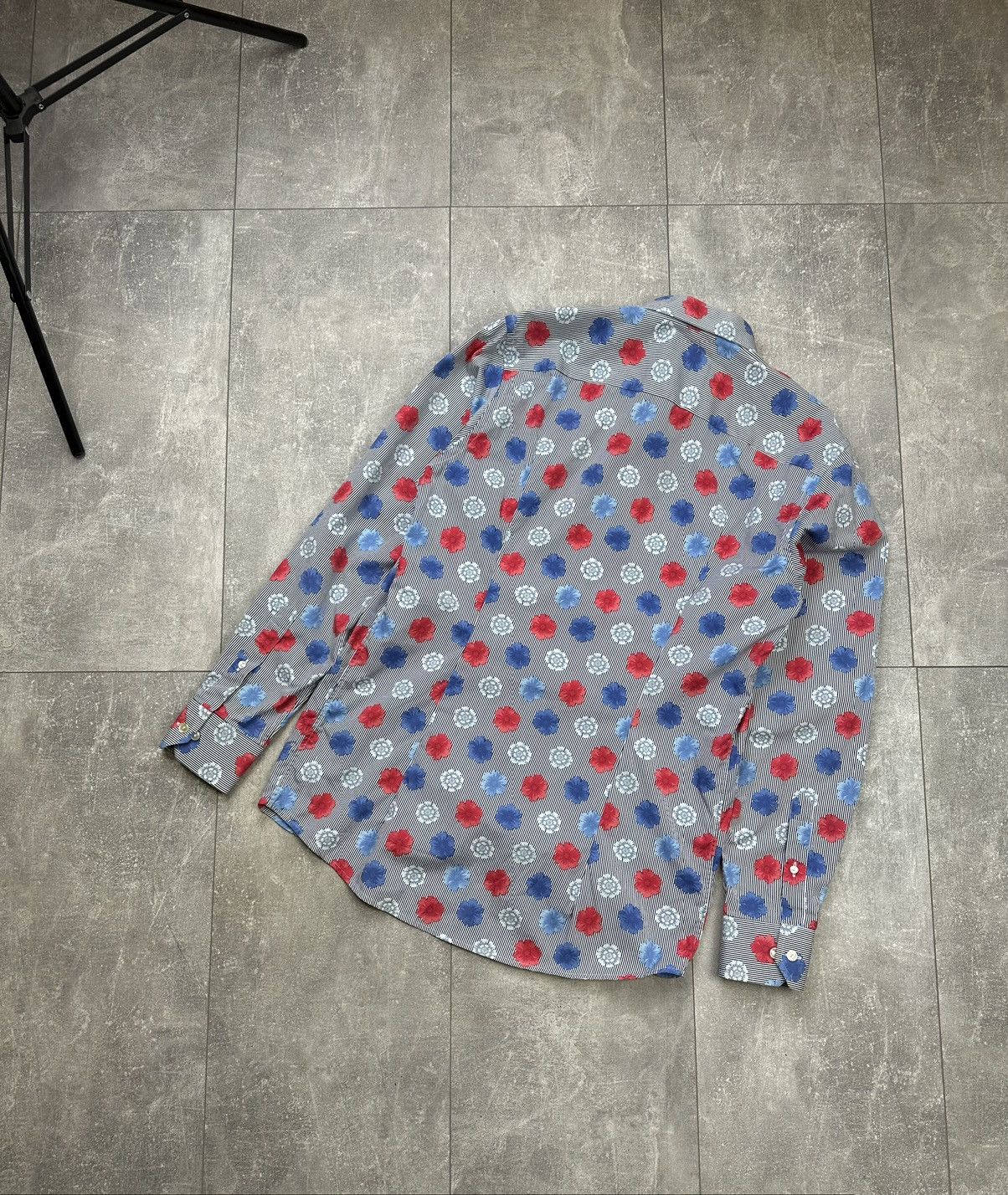 Vintage Eton Striped Shirt Button Up Flowers Print Size US L / EU 52-54 / 3 - 11 Thumbnail