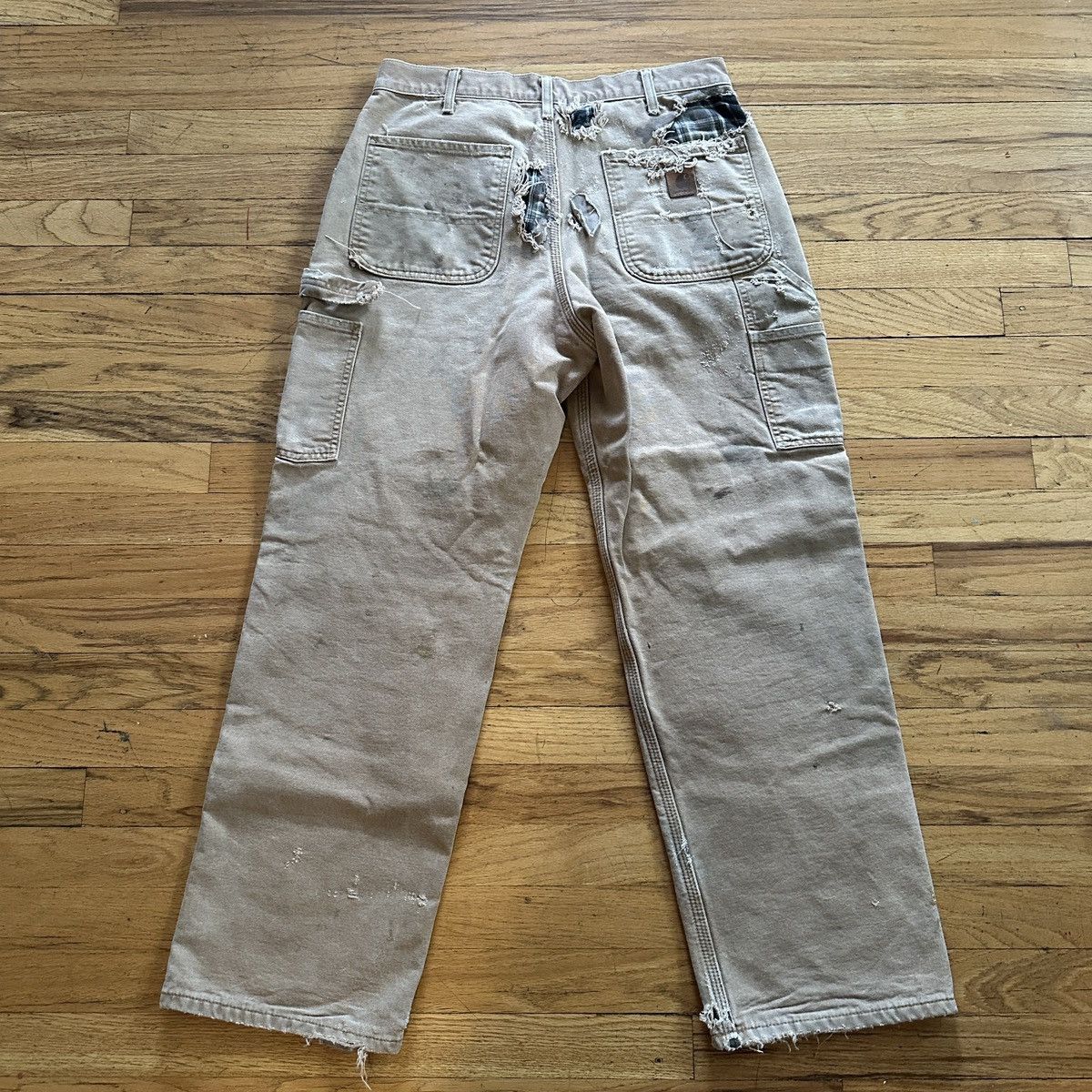 Carhartt Vintage Carhartt Distressed Flannel Work Pants Sun Faded Size US 32 / EU 48 - 2 Thumbnail