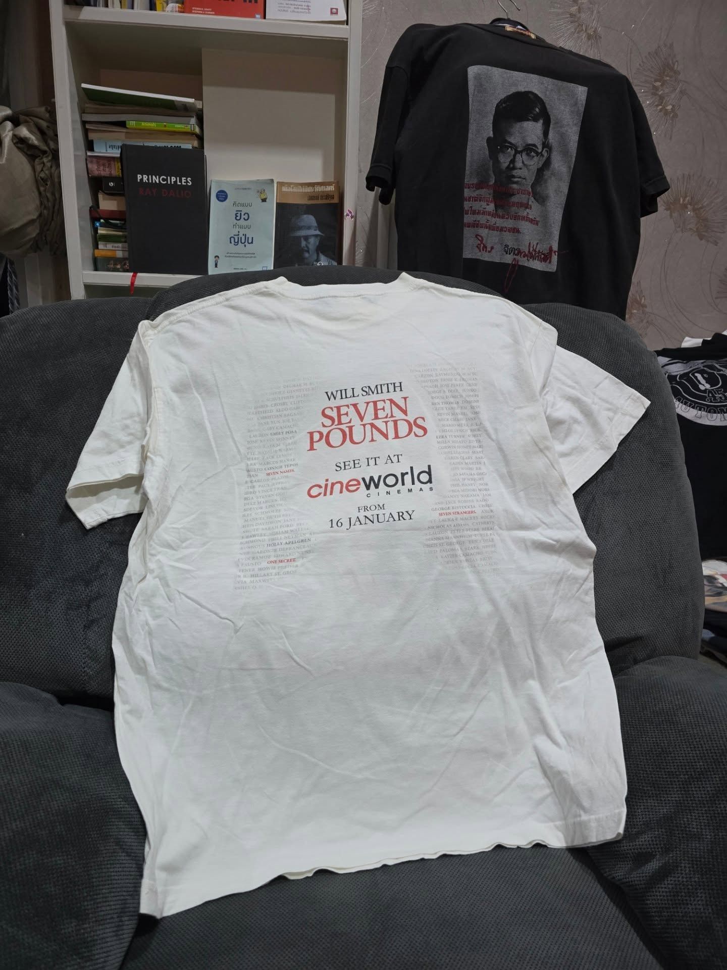 Vintage Original Seven Pounds, Will Smith 2009 T-shirt Size US M / EU 48-50 / 2 - 2 Thumbnail