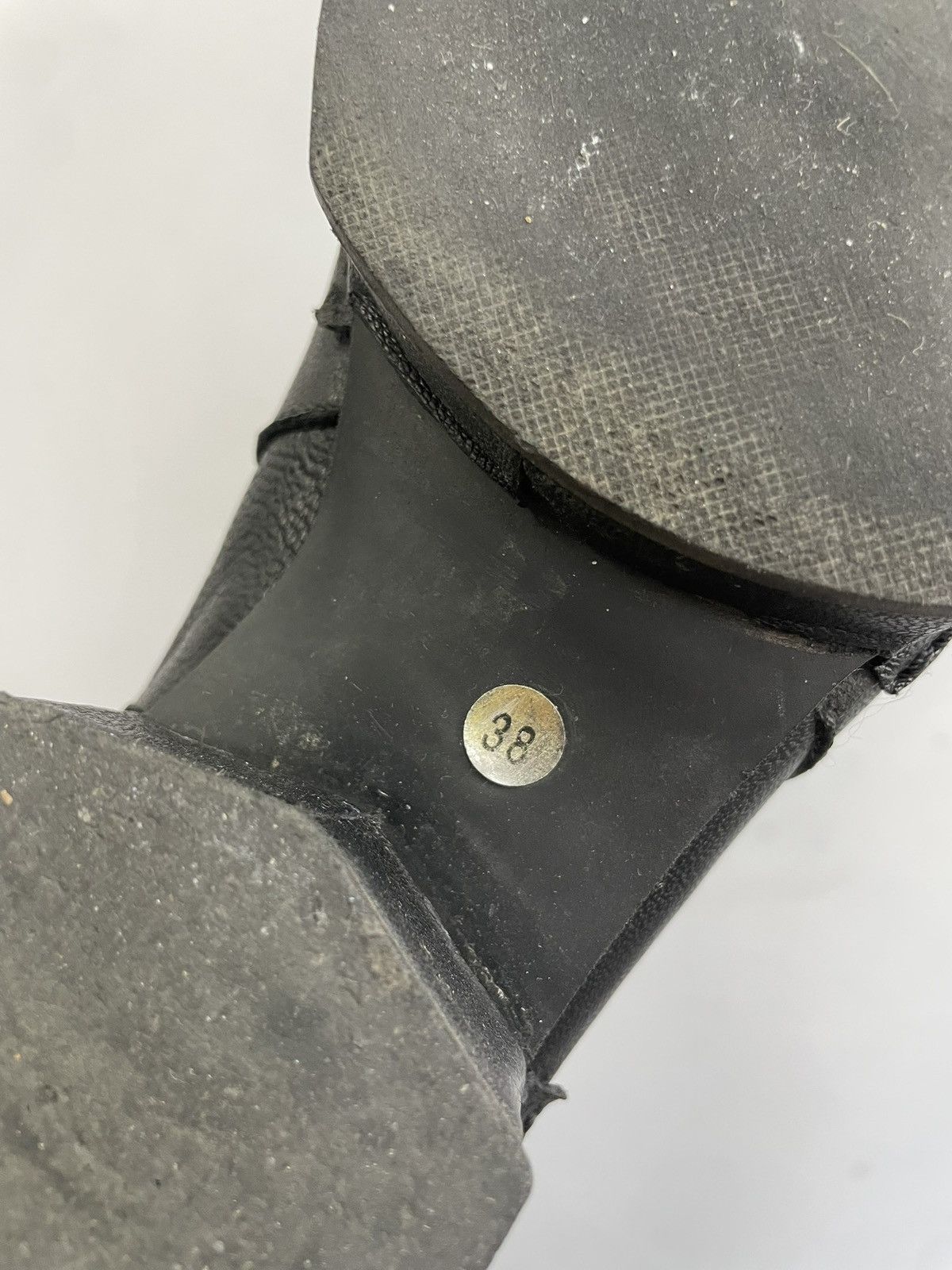 A.S.98 Black Leather Boots rick owens style avant garde y2k Style Size US 8 / IT 38 - 12 Thumbnail