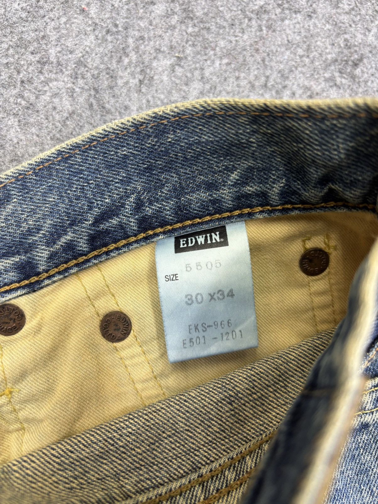 Edwin 💥Wide Selvedge💥Edwim 505x Selvedge Rusty Style Denim K17 Size US 31 - 12 Thumbnail