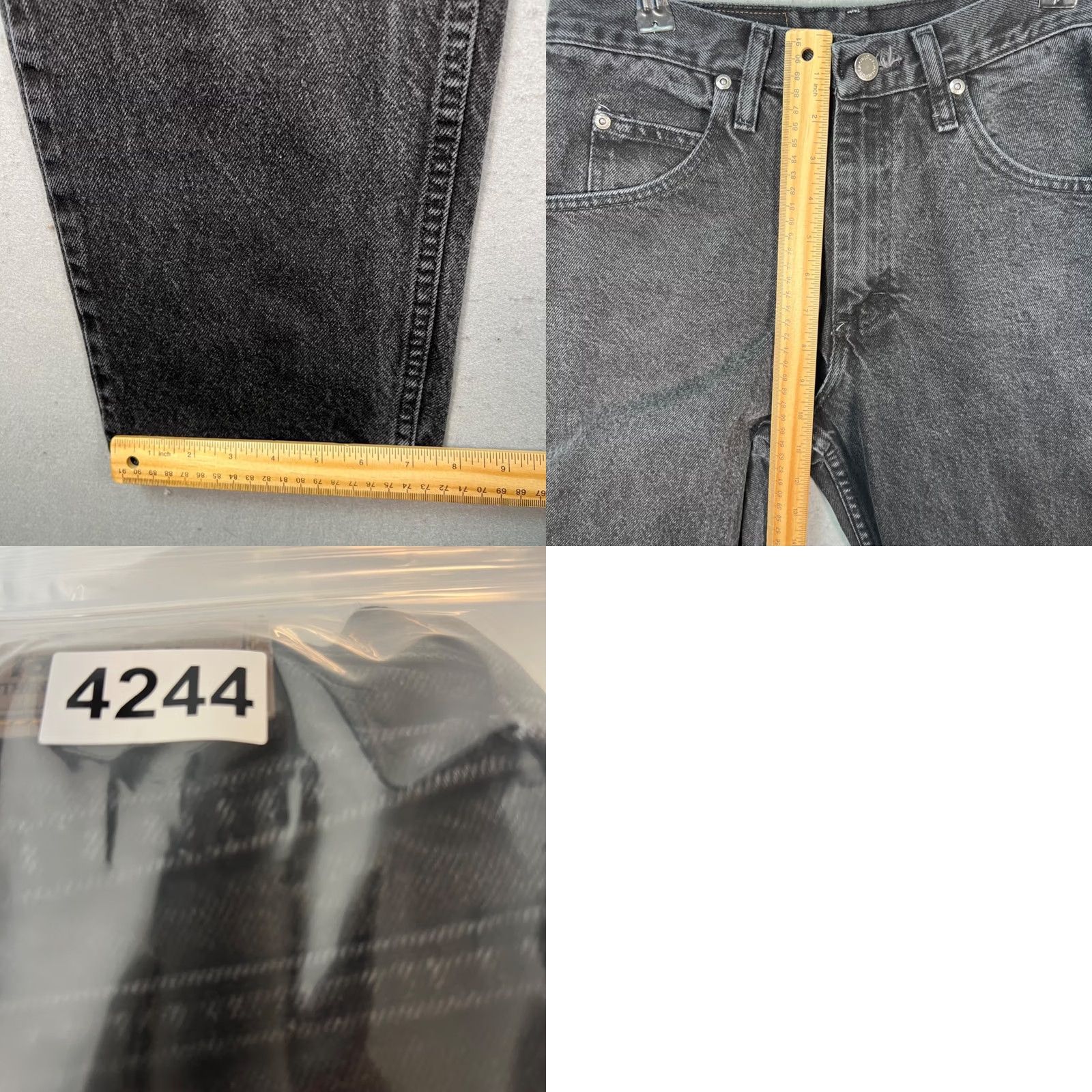 Wrangler VINTAGE Wrangler Mens Size 30 x 32 Black Denim Jeans Relaxed Fit Jeans Mens 30 Black Denim 5-Pocket Wrangler Relaxed Straight Fit Cotton Denim Size US 30 / EU 46 - 8 Thumbnail