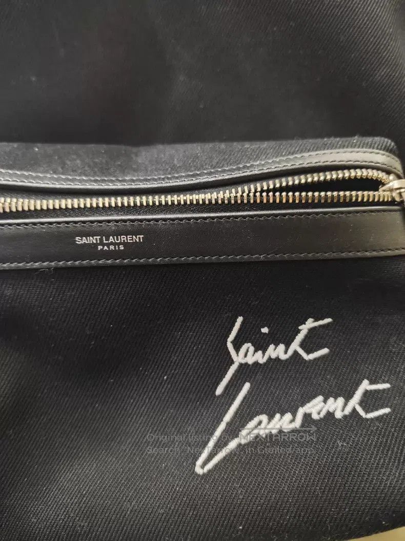Saint Laurent Paris Saint Laurent Paris Black Embroidered Letter Backpack i Size ONE SIZE - 5 Thumbnail