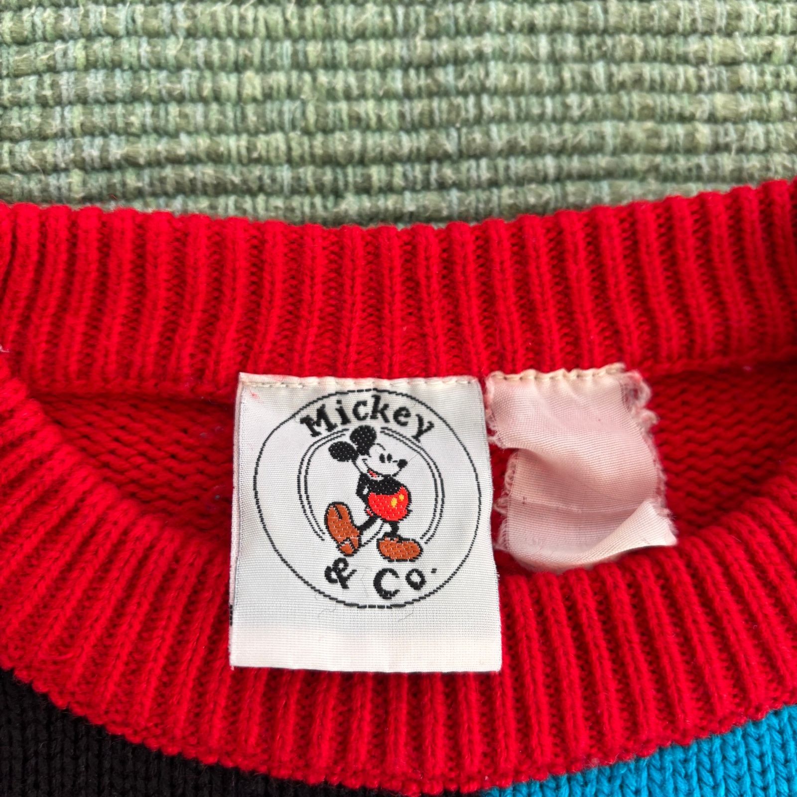 Disney × Vintage Vintage 1980s Minnie Mouse knit acrylic sweater size M/L Size US M / EU 48-50 / 2 - 3 Thumbnail