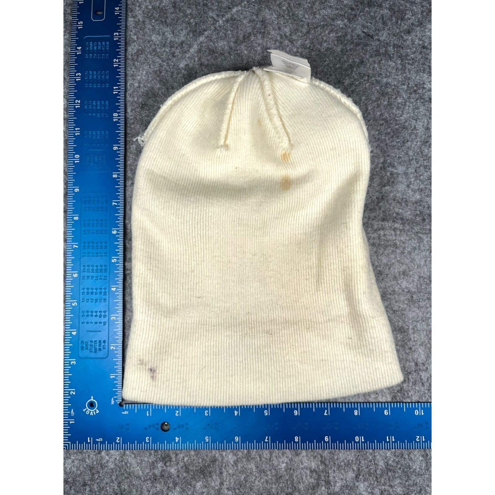 Vintage CAT Beanie Toque Adult One Size White Knit Acrylic Logo Construction Equipment Size ONE SIZE - 6 Thumbnail