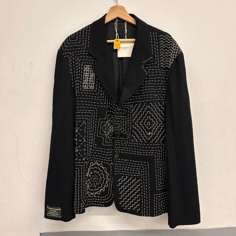 Yohji Yamamoto Yohji Yamamoto 95ss embroidered coat-2505 Size US M / EU 48-50 / 2 - 1 Thumbnail