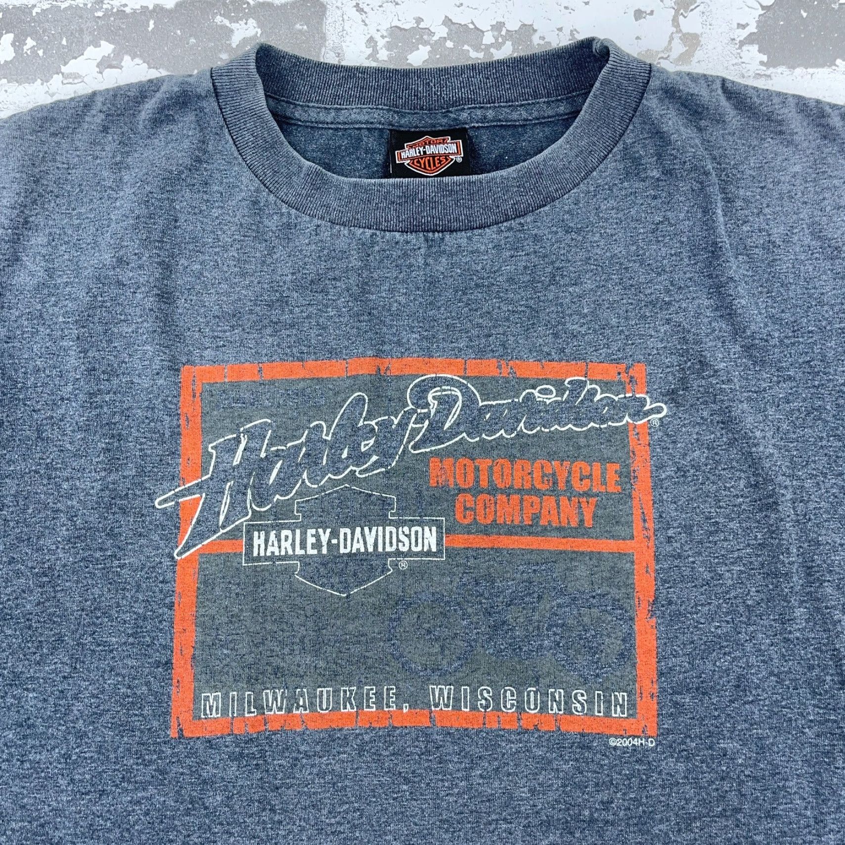 Harley Davidson VINTAGE Harley-Davidson Shirt Men L Gray Tee Tank Top Biker Retro Y2K Eagle Logo Size US L / EU 52-54 / 3 - 4 Thumbnail