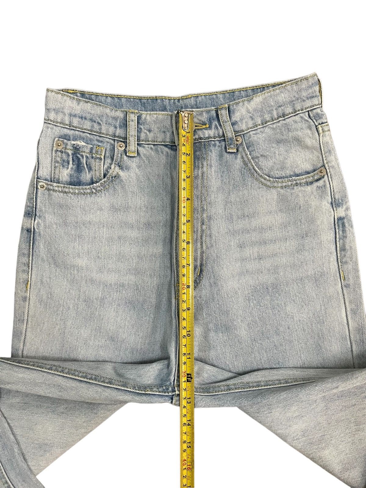 Japanese Brand Vintage Japanese Brand Light Blue Wash Distress Flare Jeans Size 25" / US 0 / IT 36 - 11 Thumbnail