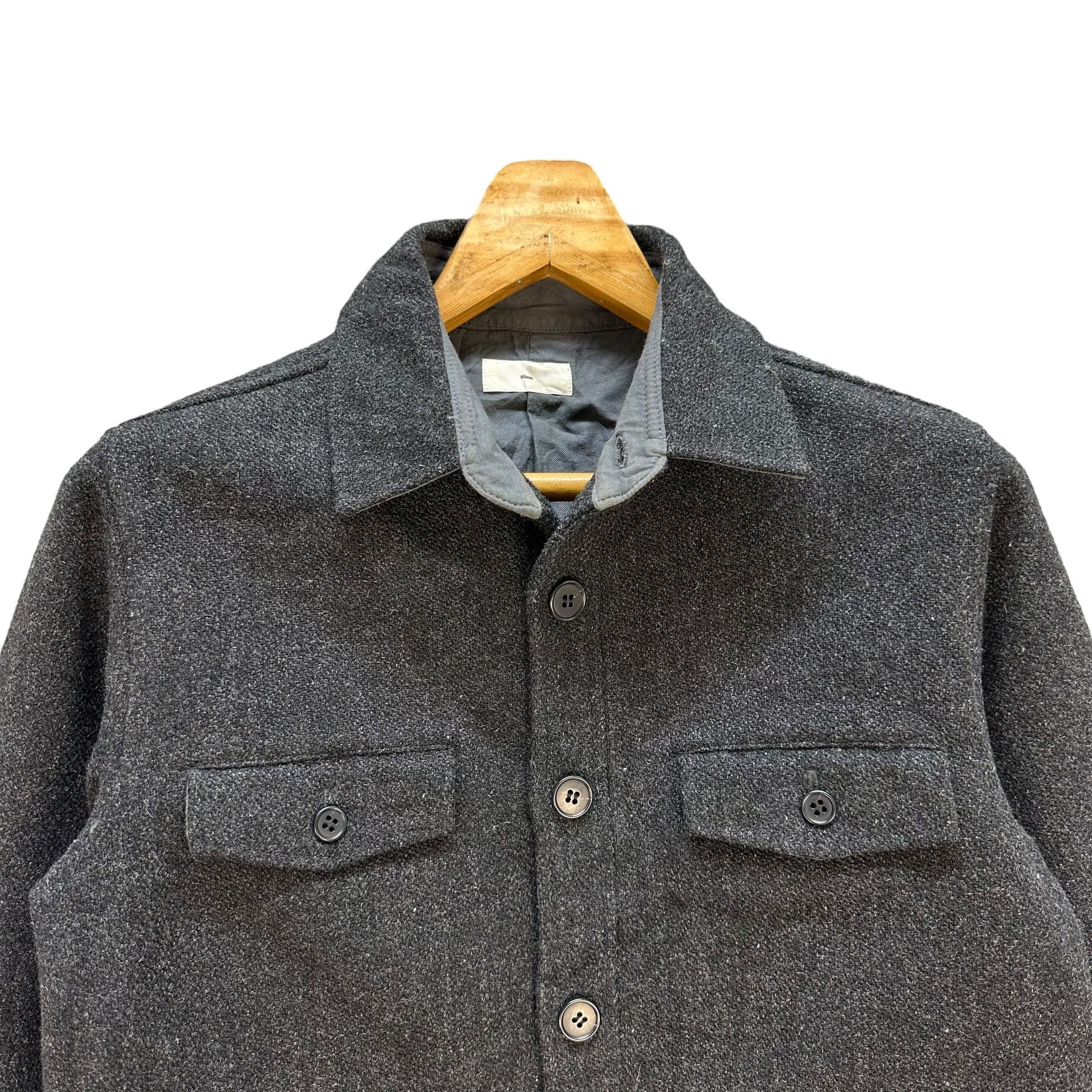 Japanese Brand SIXE Made in Japan Wool Nylon Flannel Jacket #A39-0880 Size US S / EU 44-46 / 1 - 2 Thumbnail