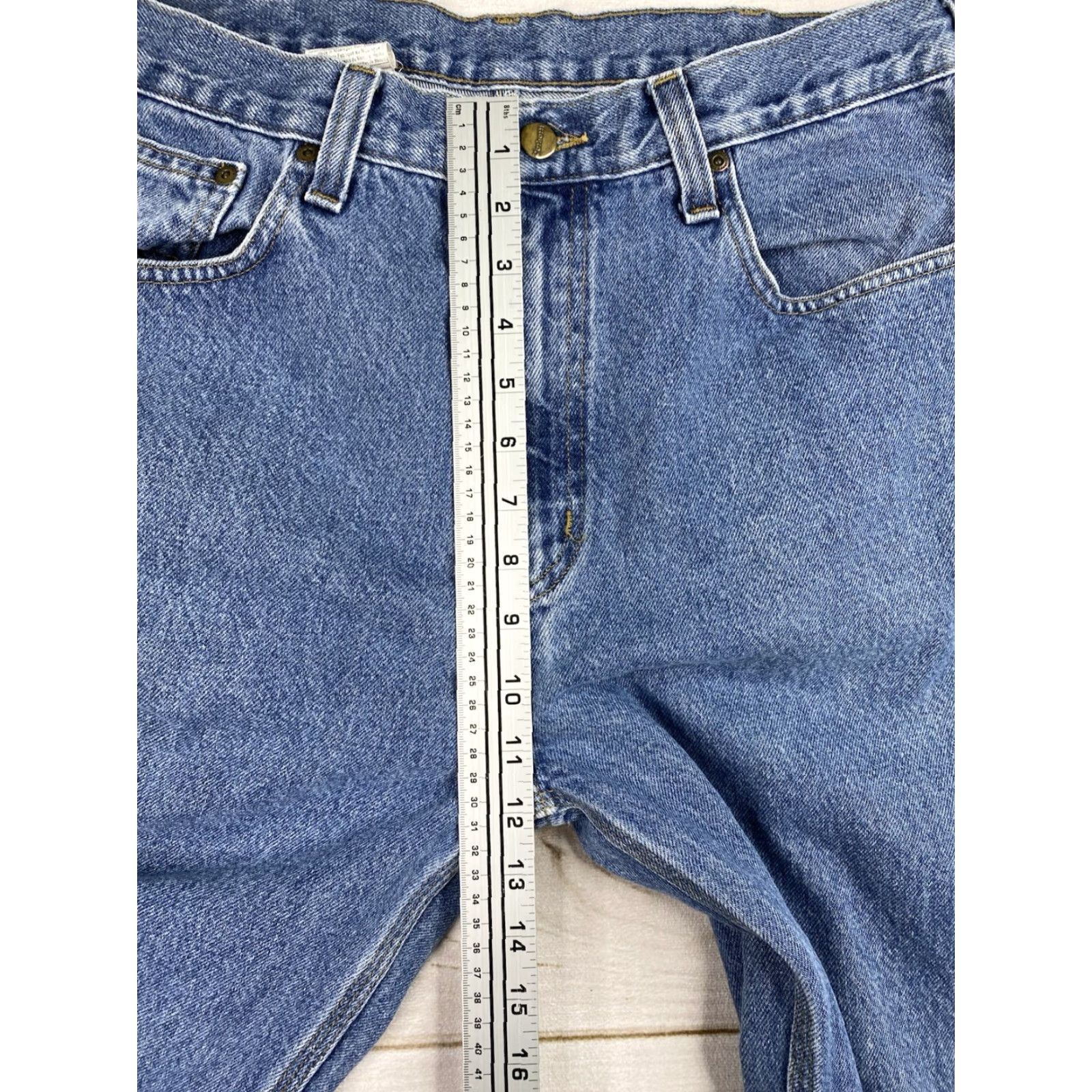 Carhartt VINTAGE Carhartt Jeans Mens 36x36 Med Wash Relaxed Fit Straight Blue Denim B460DPS Size US 36 / EU 52 - 6 Thumbnail