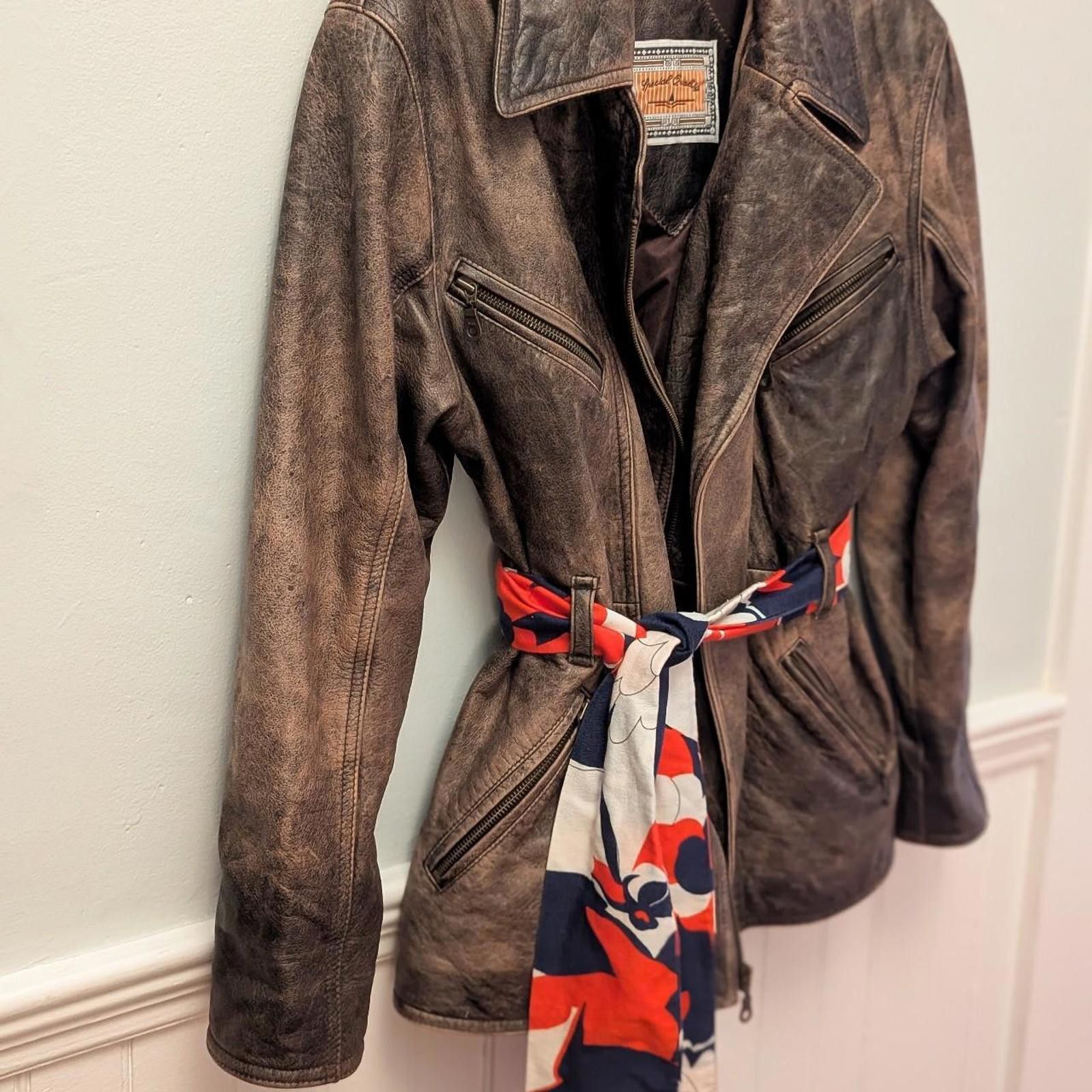 C&A Vintage C&A custom cow hide leather coat. Size L / US 10 / IT 46 - 4 Thumbnail